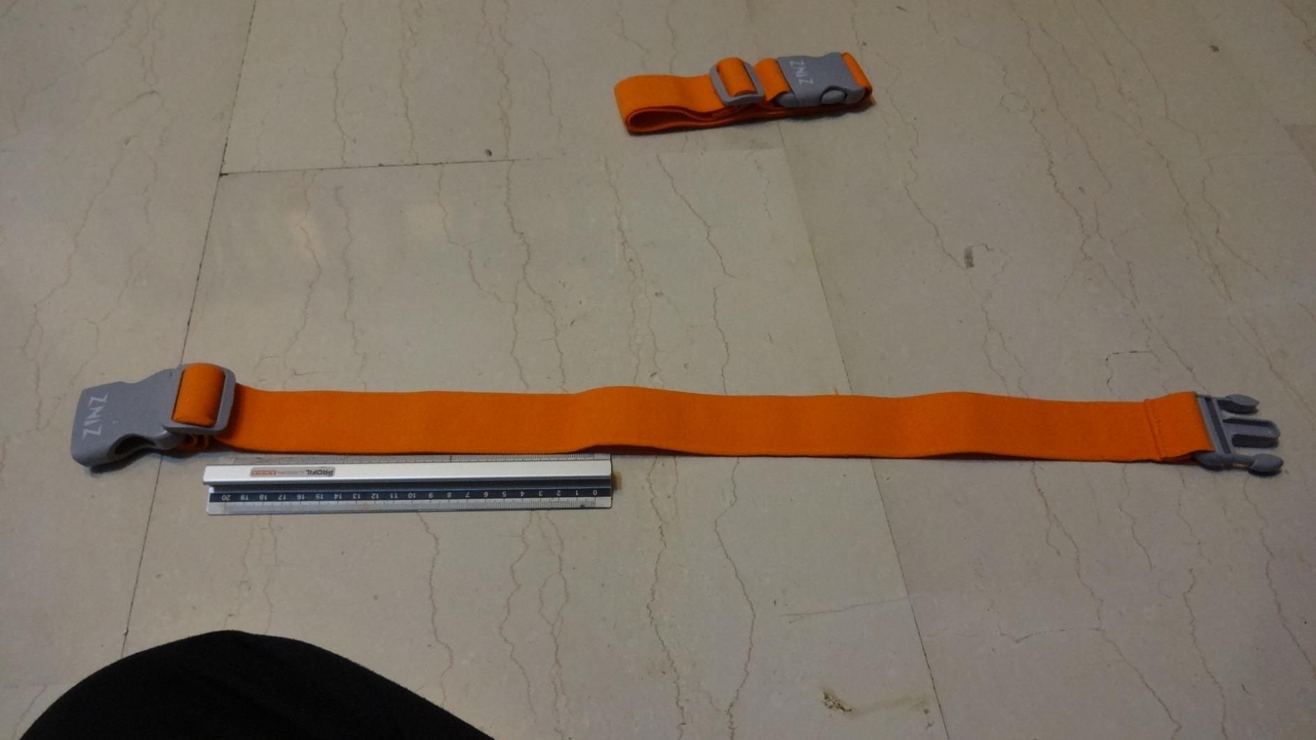ZINZ Luggage Straps cinghie valigia elastiche arancioni 2 pezzi