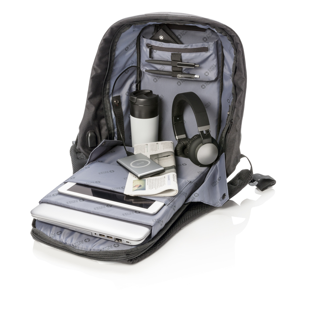 Swiss Peak Zaini Zaino porta PC 15,6″ antitaccheggio AWARE™ zaino nero USB