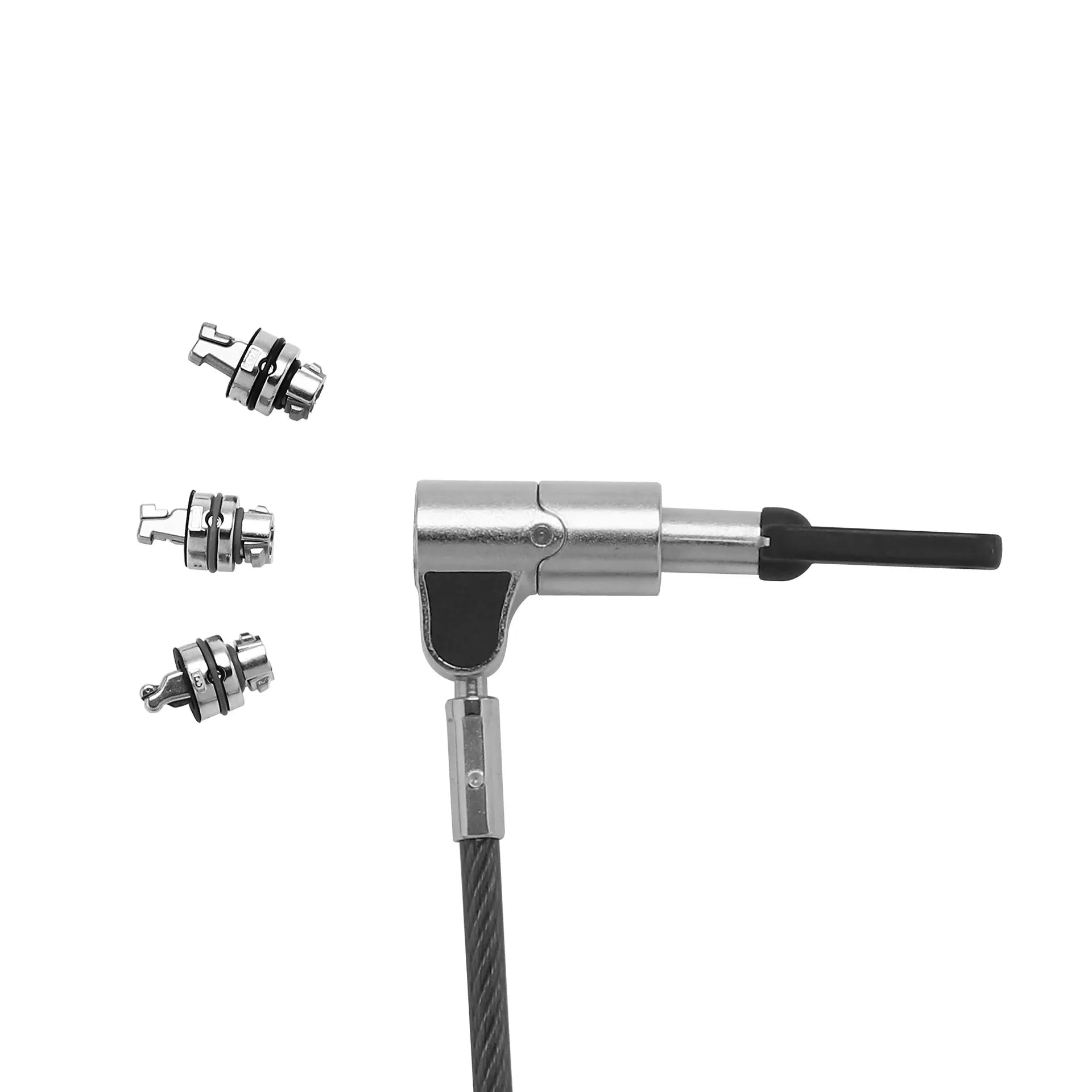 BASE XXO Security Locks Universal Security Cable Lock 3 Exchangeable heads fits all slots masterkeyed cavo antifurto universale