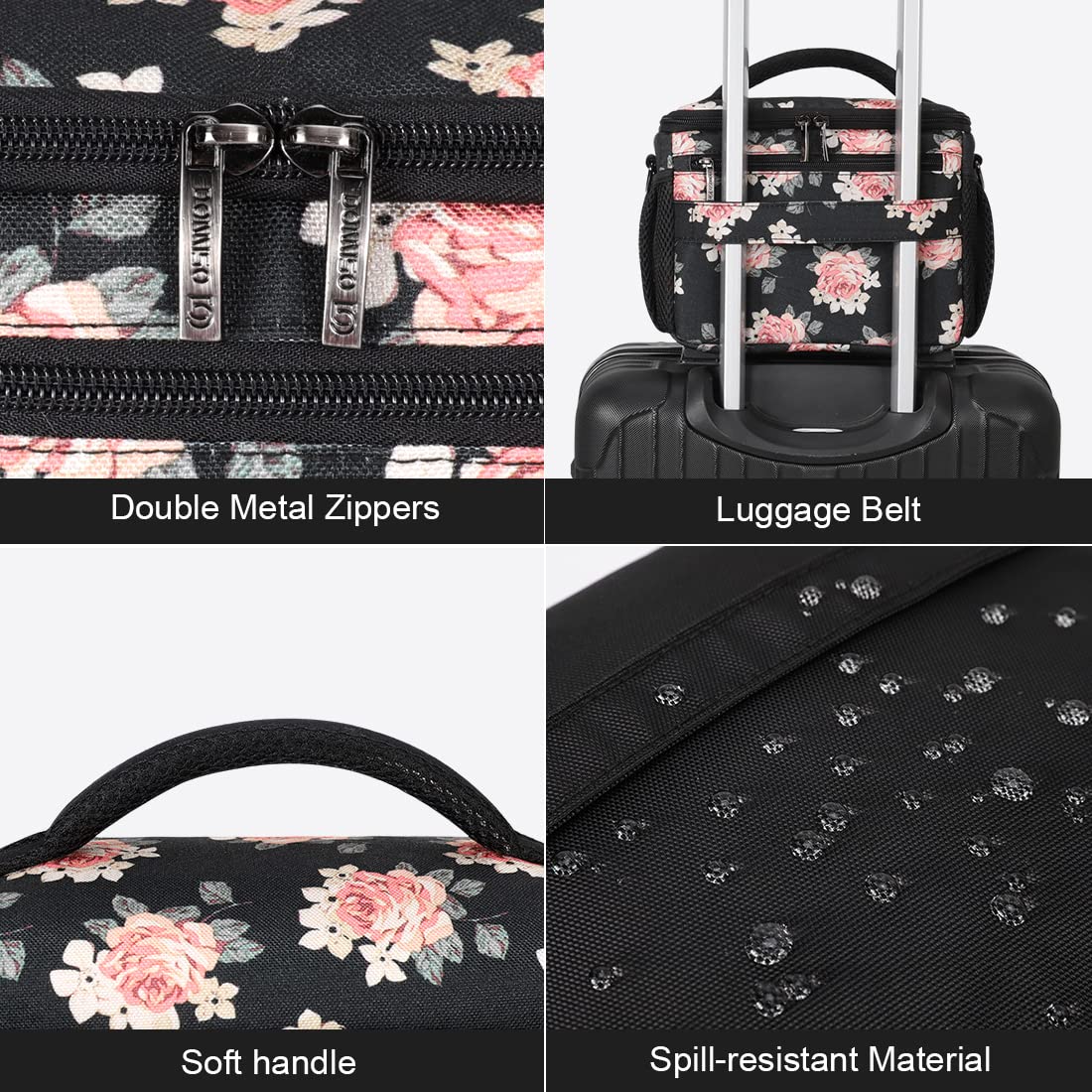 Domiso DSLR Camera Bag borsa fotocamera a tracolla Fiore impermeabile