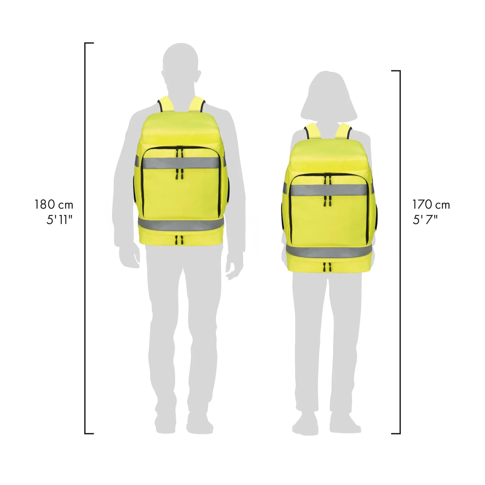 BASE XXO Backpacks Backpack HI-VIS 65 Litre Yellow zaino 65 litri alta visibilità