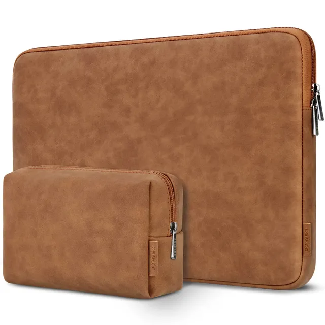Domiso Laptop Sleeve 13,3 Pollici custodia laptop marrone impermeabile