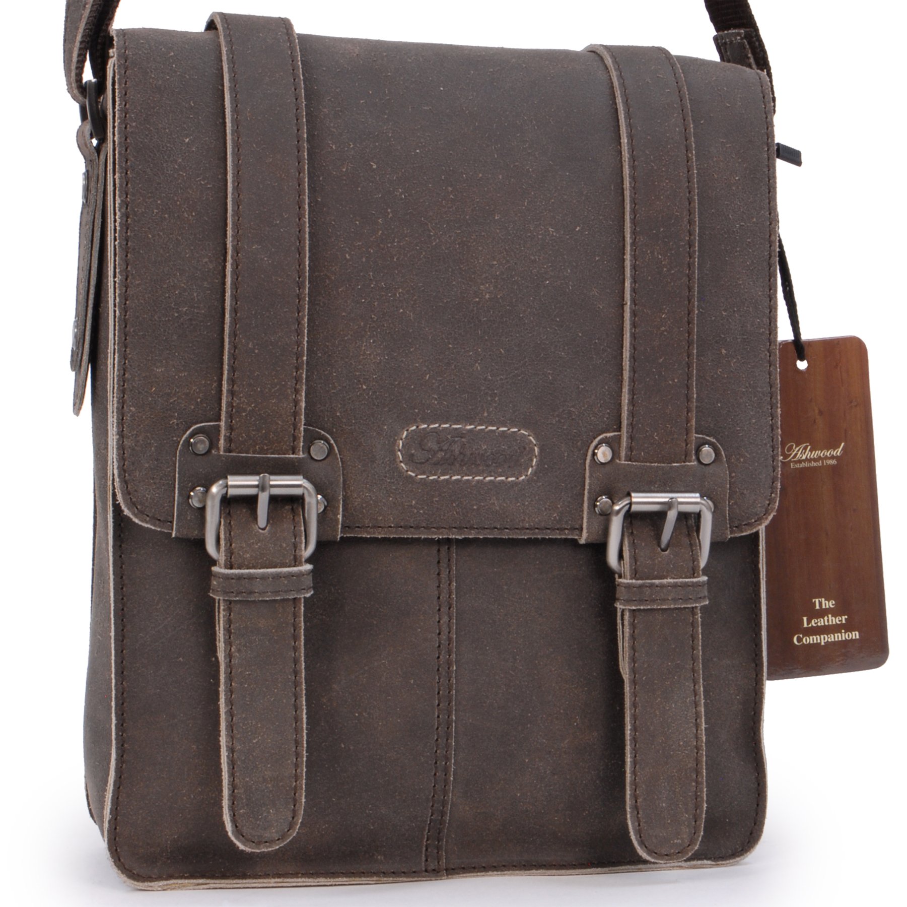 Ashwood Borse uomo e cartelle 8355-Ed borsa messenger A5 pelle vintage