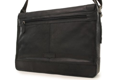 Ashwood Kingston Leather Companion 8343 borsa messenger in pelle con scomparto laptop