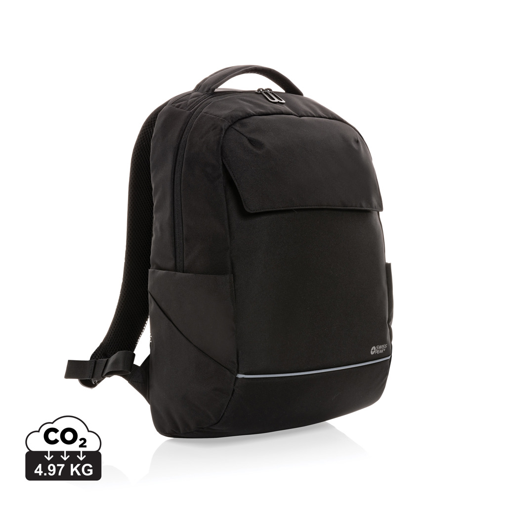 Swiss Peak Zaini Brooke zaino porta PC 15,6″ nero in poliestere riciclato