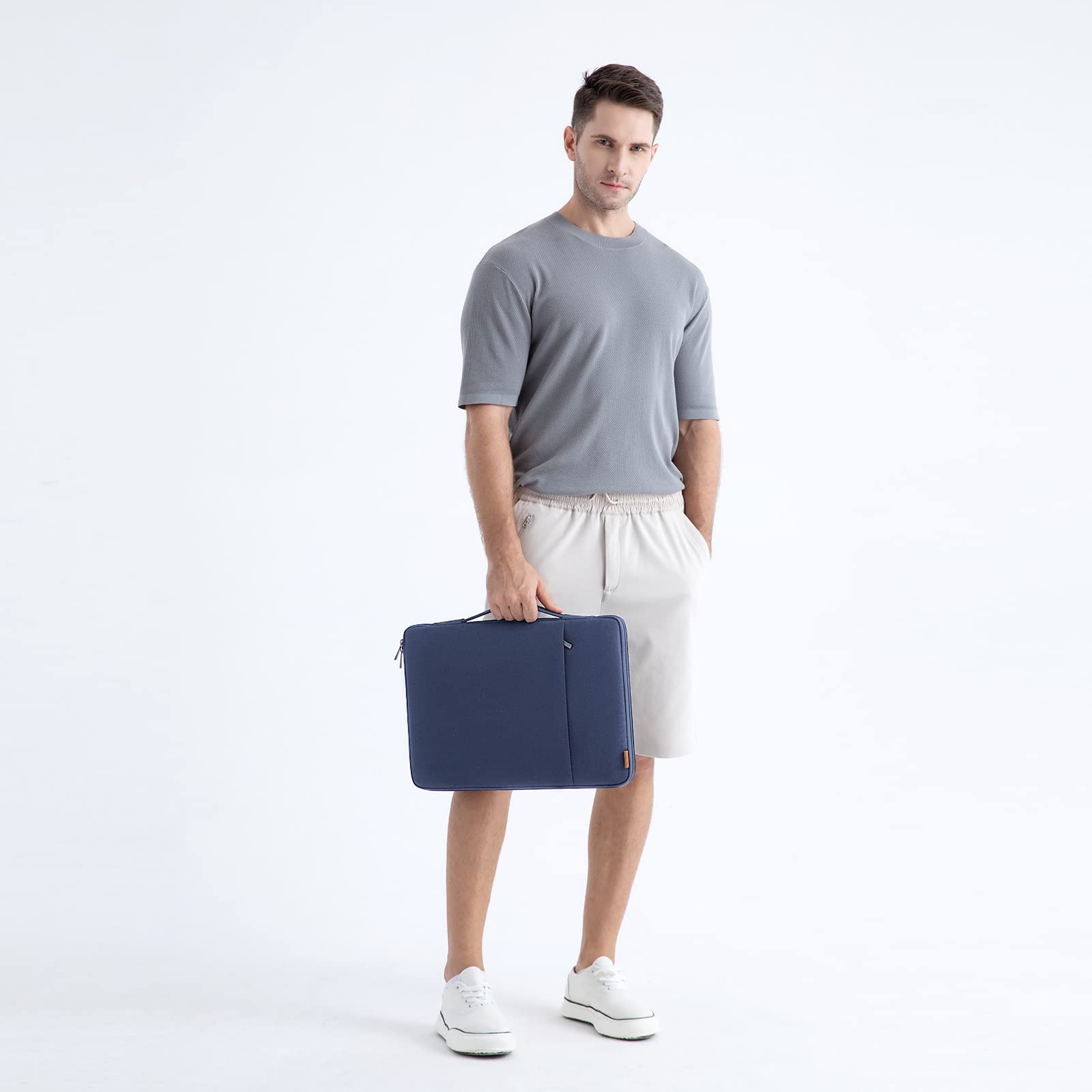 Domiso Laptop Sleeve 17,3 pollici custodia blu navy impermeabile