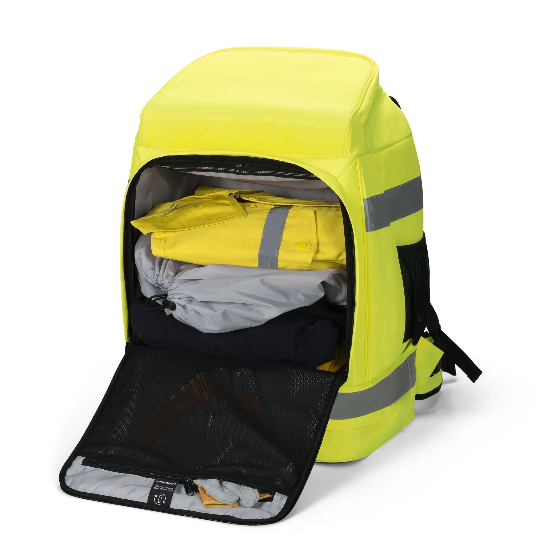 BASE XXO Backpacks Backpack HI-VIS 65 Litre Yellow zaino 65 litri alta visibilità