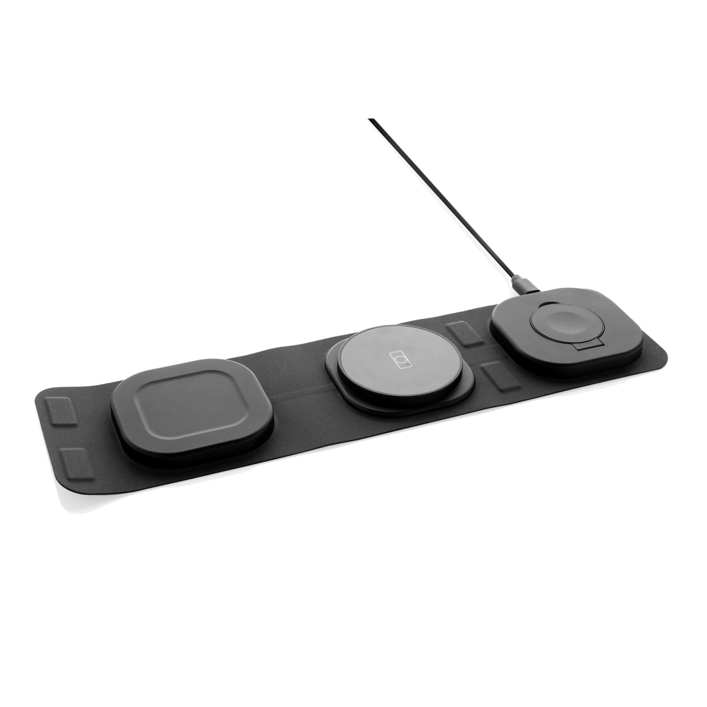 Swiss Peak Tech caricatore wireless 15W 3 in 1 grigio, 1 pezzo RCS