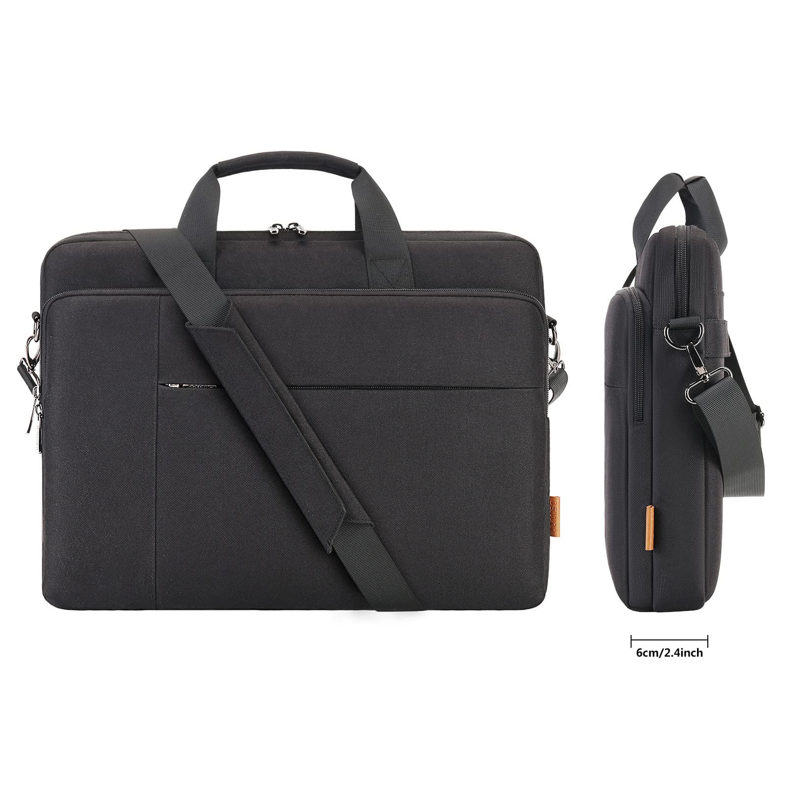 Domiso Laptop Briefcase 17,3 Pollici ventiquattrore laptop impermeabile nera