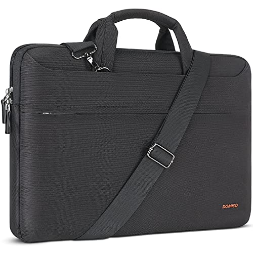 Domiso Laptop Briefcase 15,6 pollici borsa laptop nera impermeabile