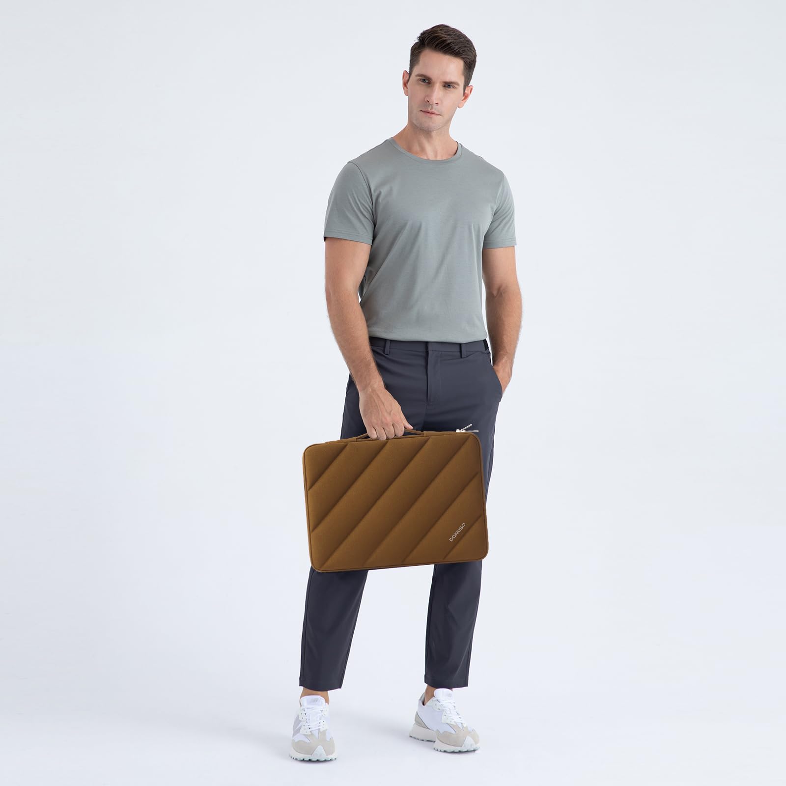 Domiso Laptop Sleeve 17,3 pollici custodia caramello impermeabile