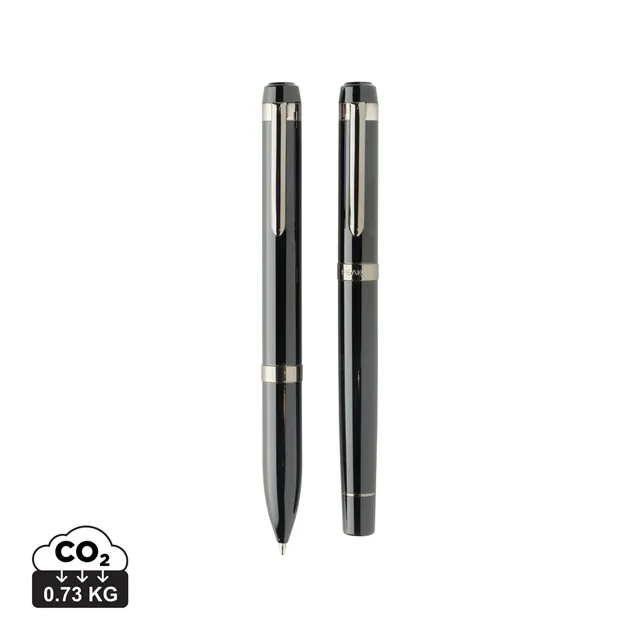 Swiss Peak Ufficio & Scrittura OSLO Deluxe set di penne in acciaio nero RCS
