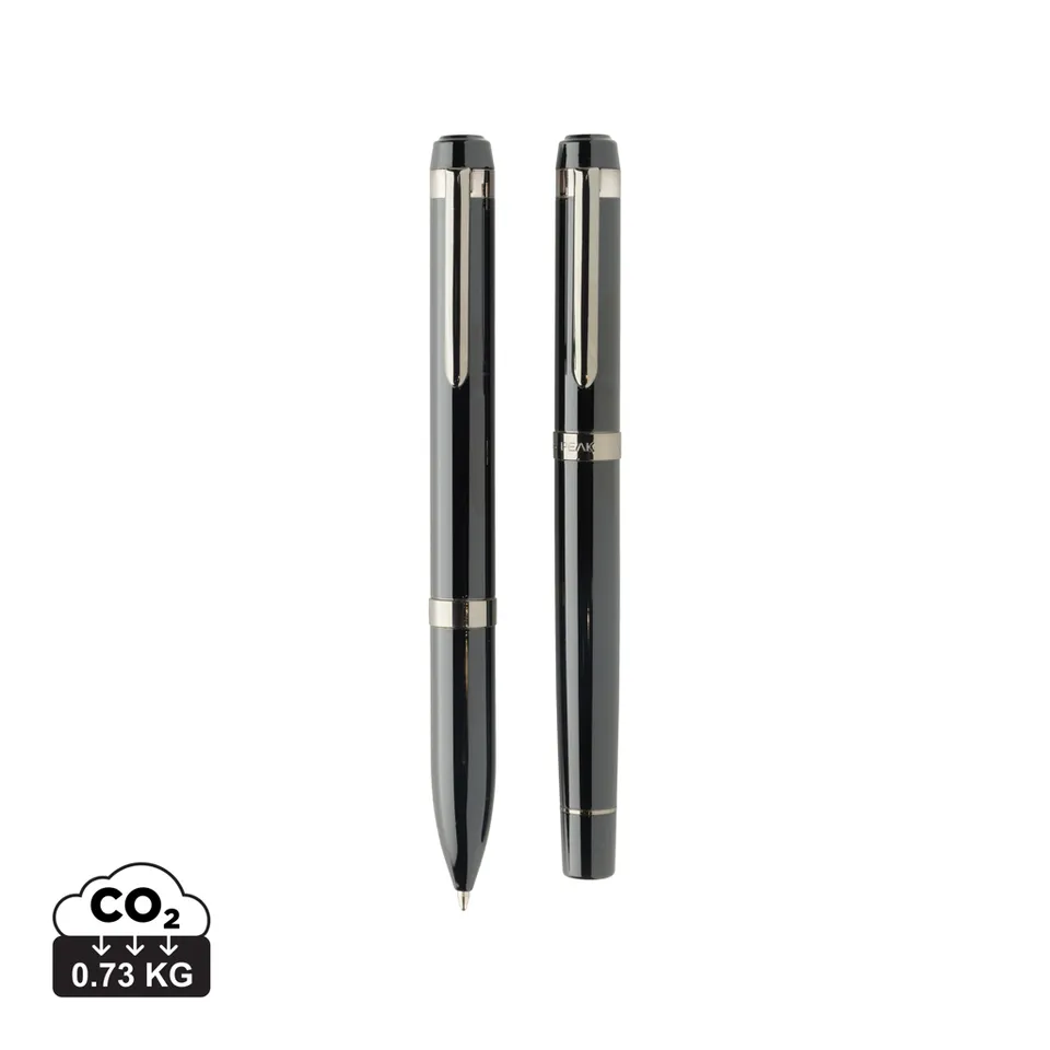 Swiss Peak Ufficio & Scrittura OSLO Deluxe set di penne in acciaio nero RCS