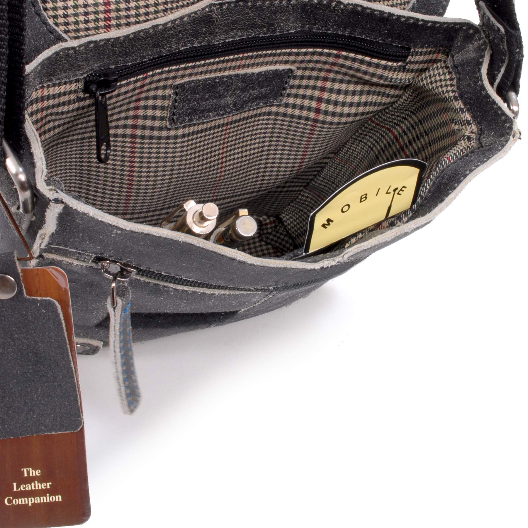 Ashwood Camden 8351 borsa messenger nera in pelle vintage