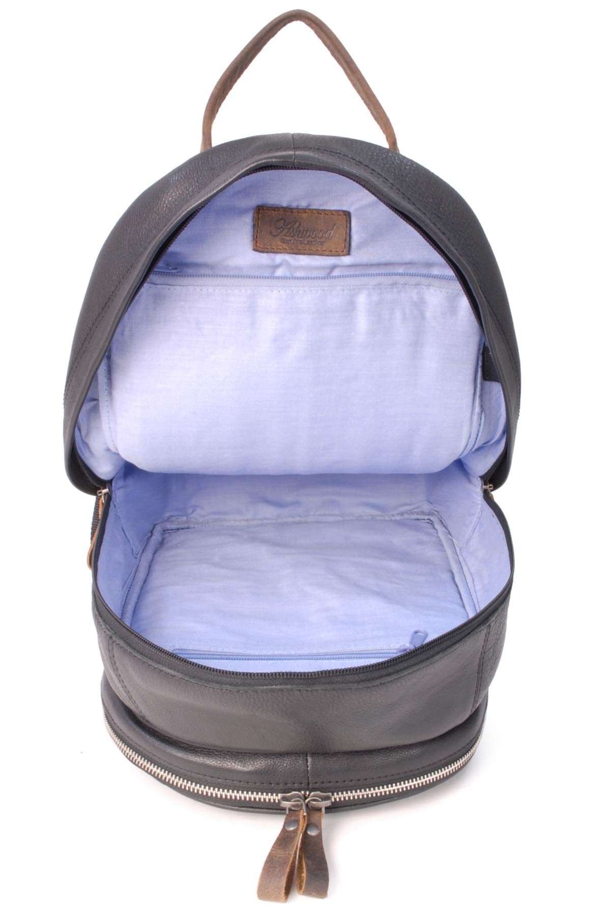 Ashwood Rucksacks 4555 zaino Nero in pelle vintage
