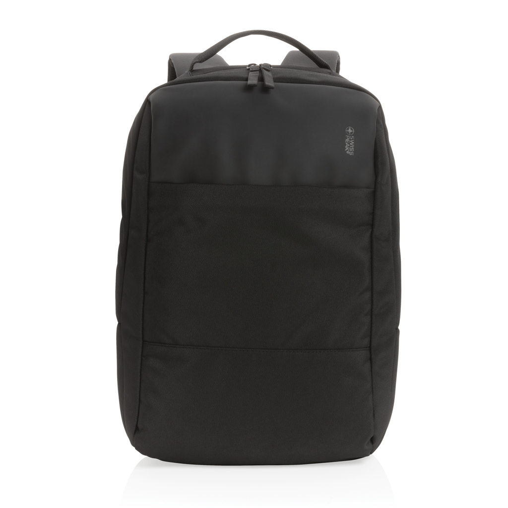 Swiss Peak Zaini zaino porta PC 15,6″ rPET AWARE™ nero riciclato