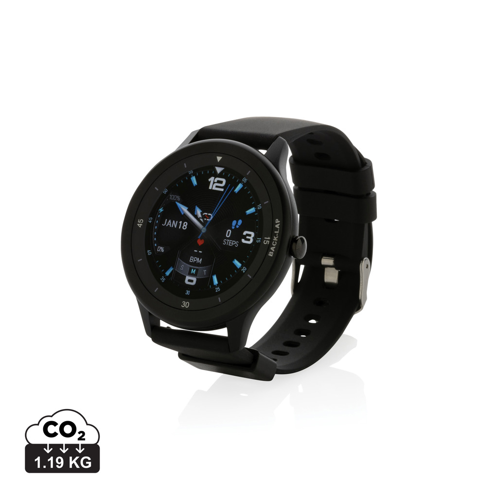 Swiss Peak Tech Smart watch in TPU riciclato smartwatch nero IPX68