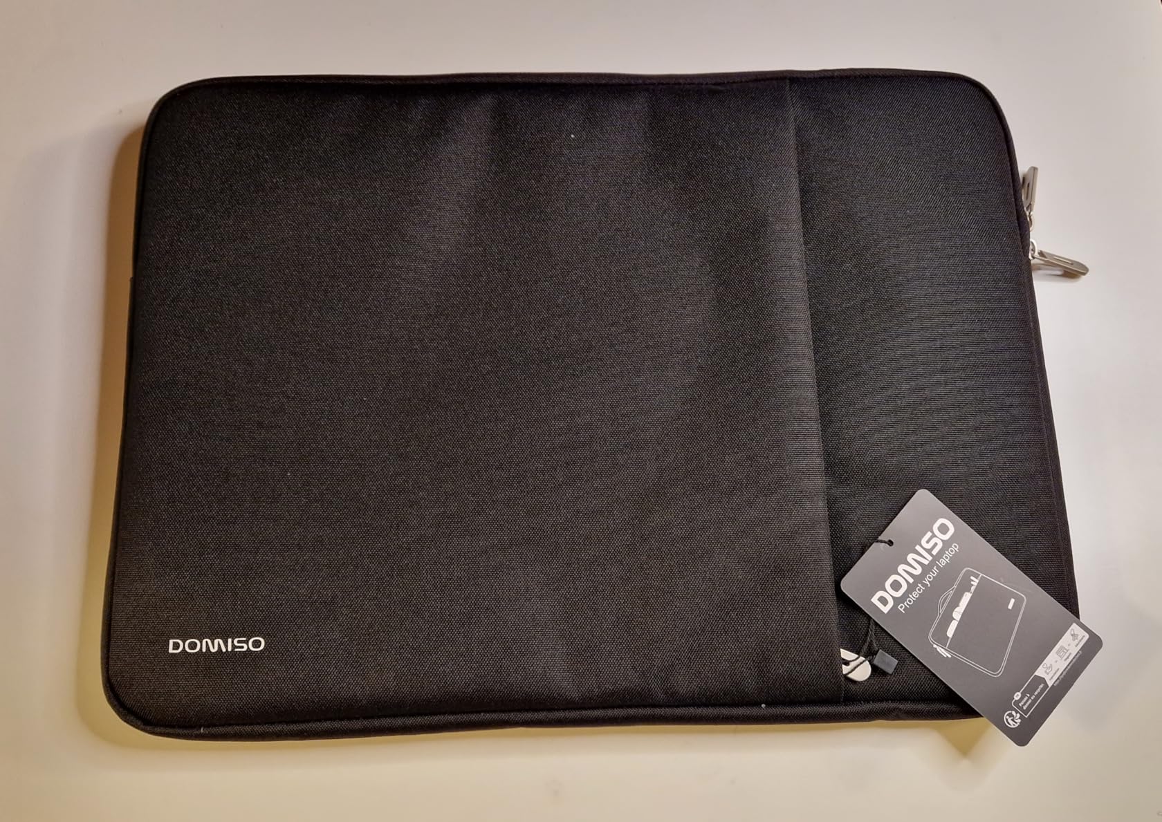 Domiso Laptop Sleeve 17,3 pollici custodia laptop nera con tasca
