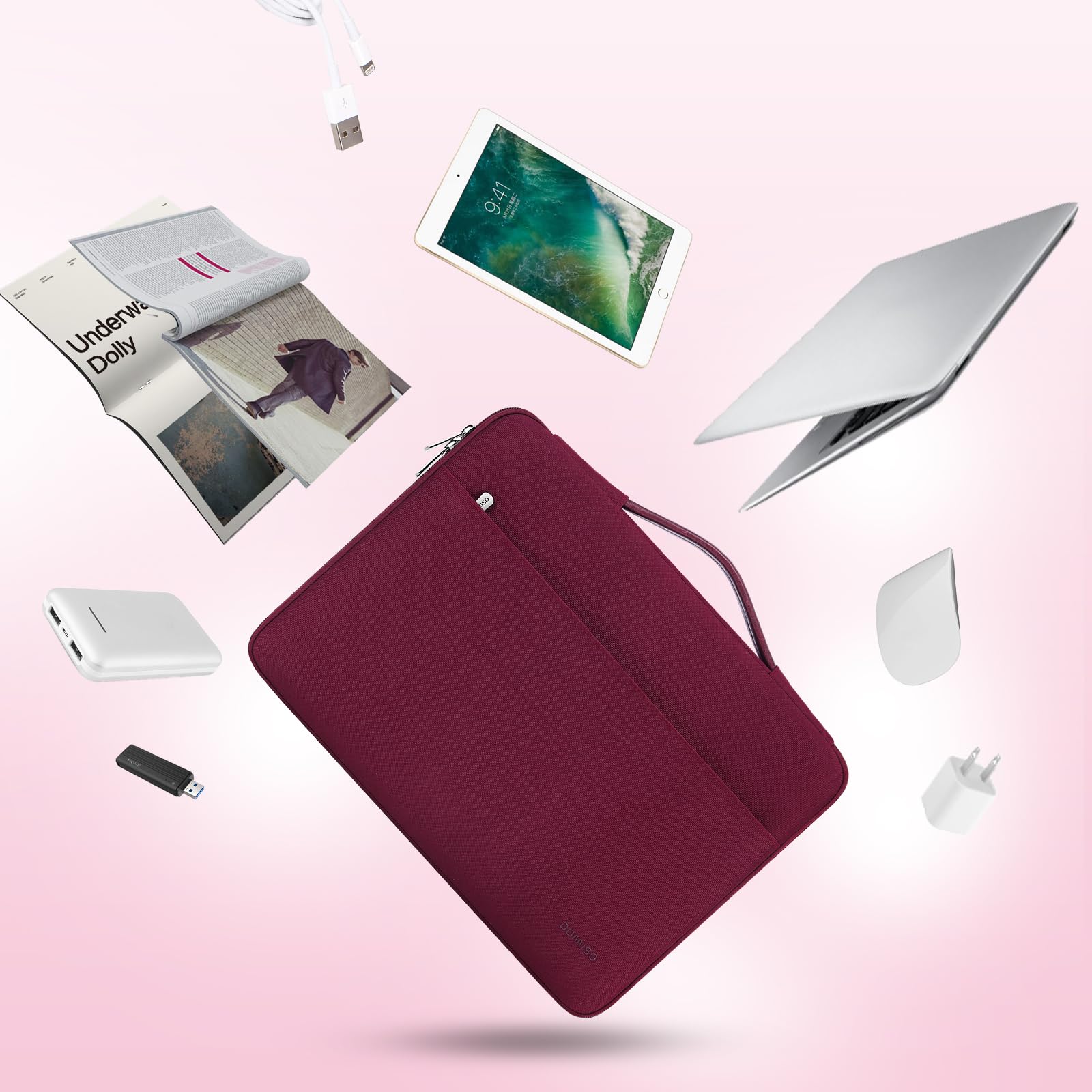 Domiso Laptop Sleeve LP09 custodia laptop 17,3 pollici grigio scuro