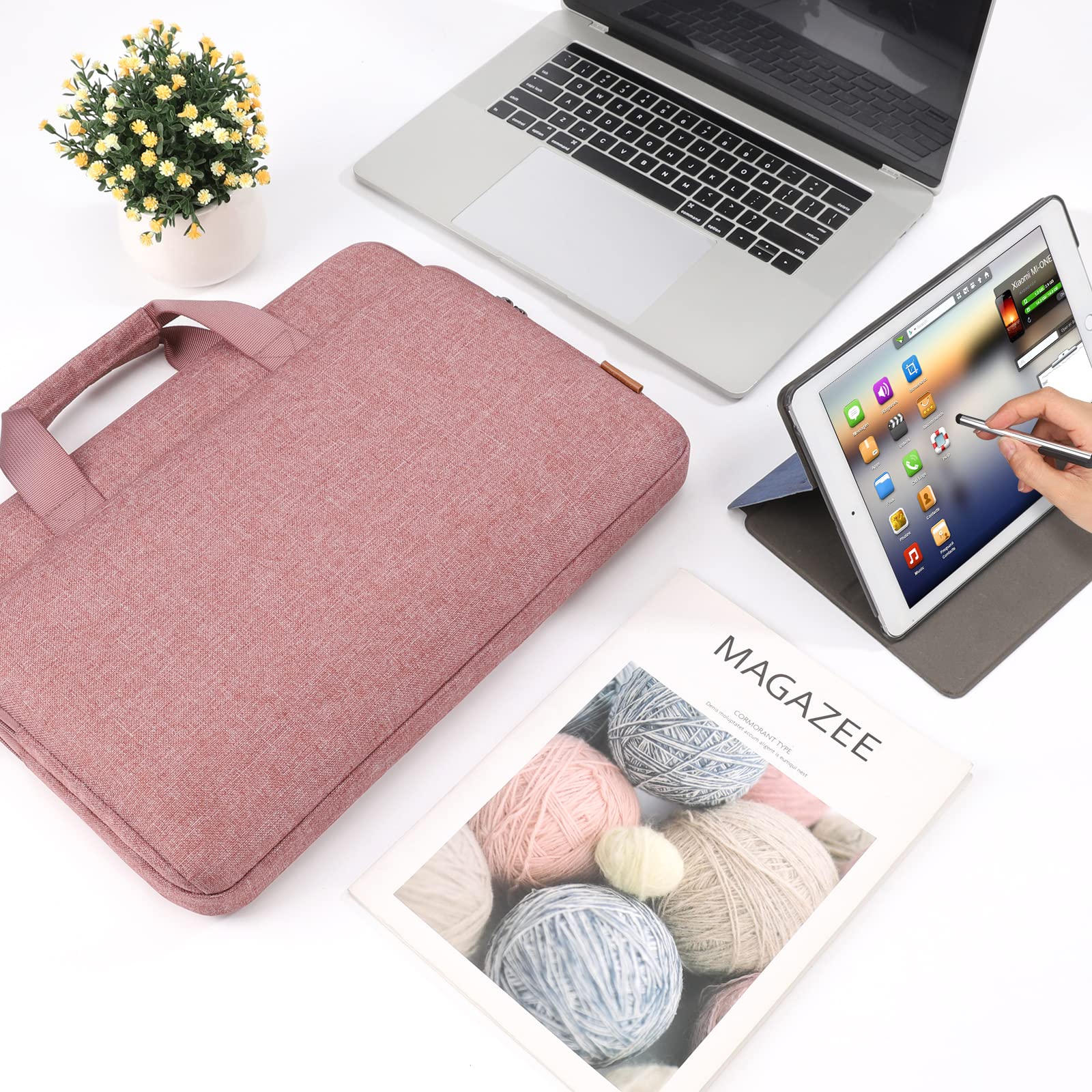Domiso Laptop Sleeve 17,3" custodia laptop rosa impermeabile