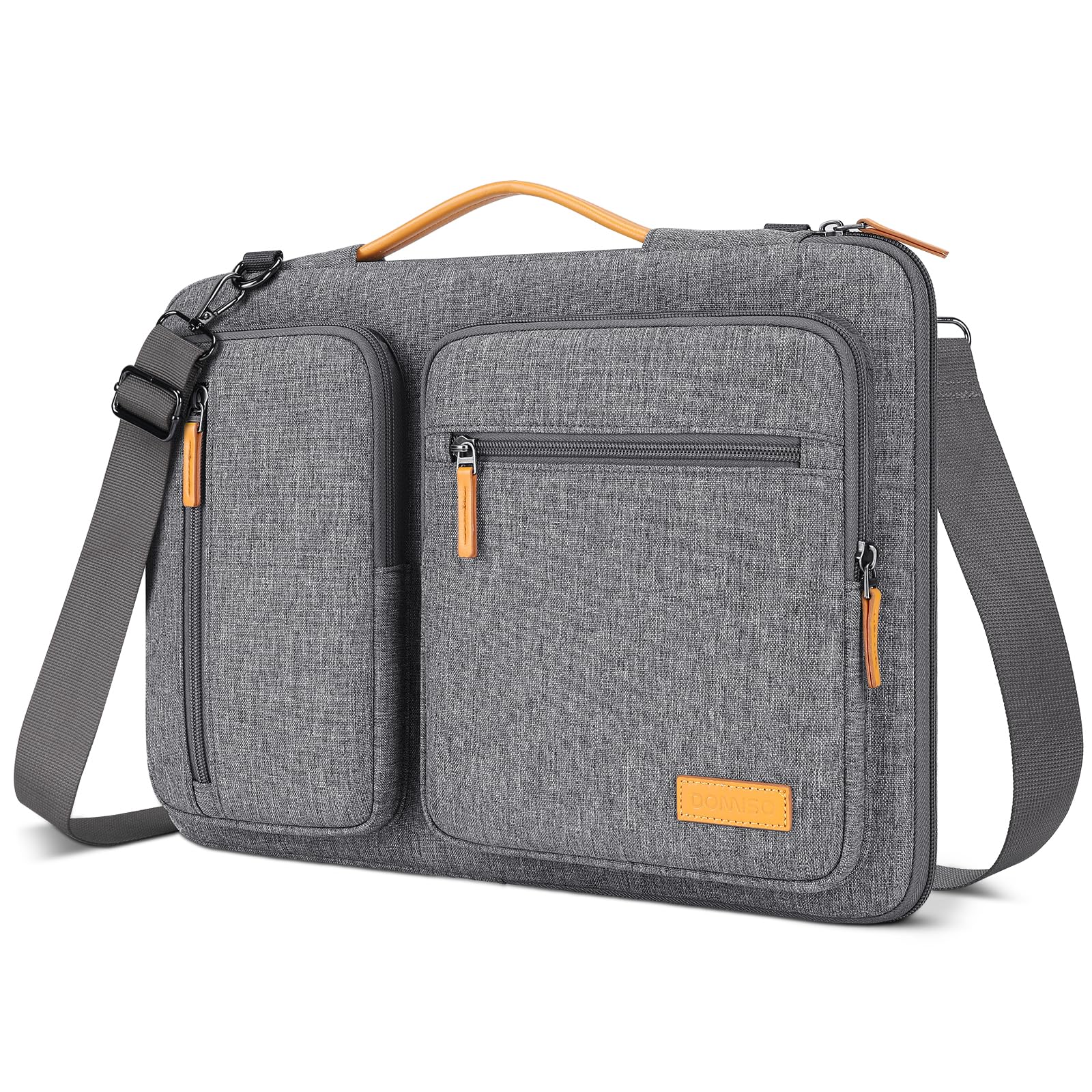 Domiso Laptop Briefcase 17,3 pollici borsa laptop grigia impermeabile
