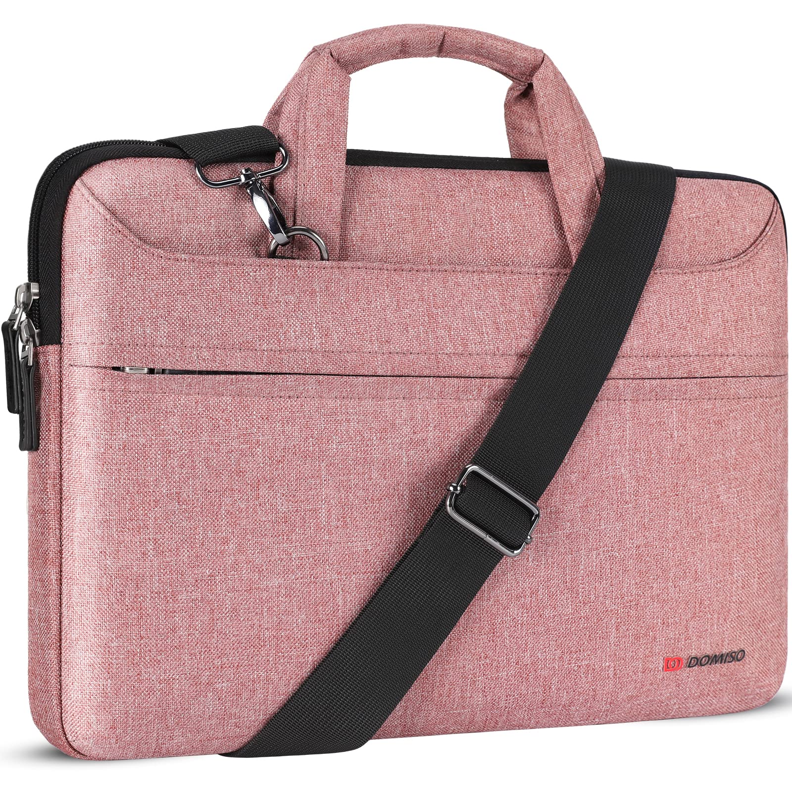 DOMISO Laptop Briefcase 17.3 Pollici borsa laptop rosa impermeabile