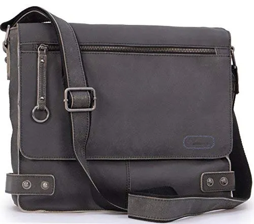 Ashwood Borse uomo e cartelle 8354-Harris borsa messenger 13" pelle nera