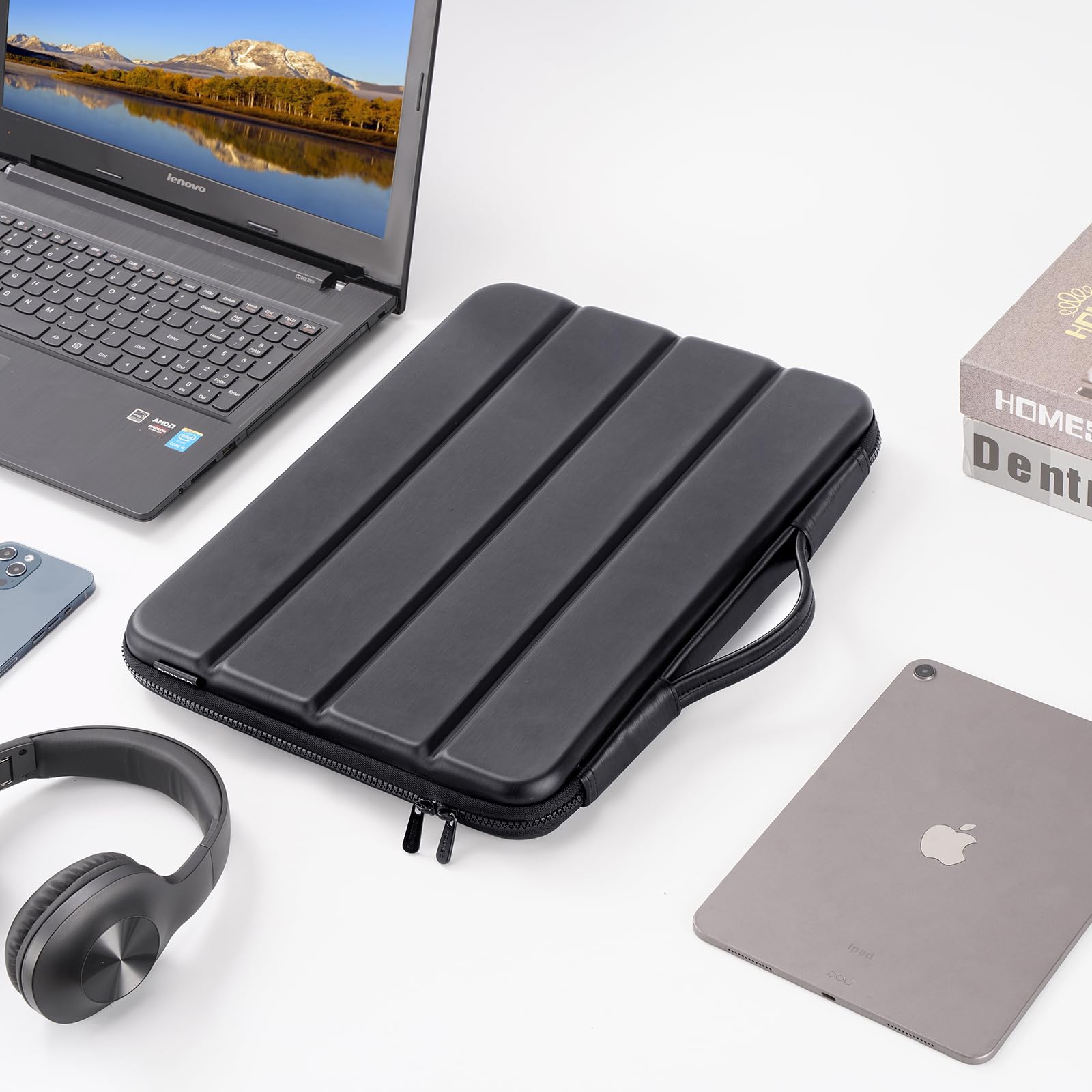 Domiso EVA Laptop Bag 17,3 pollici borsa nera antiurto