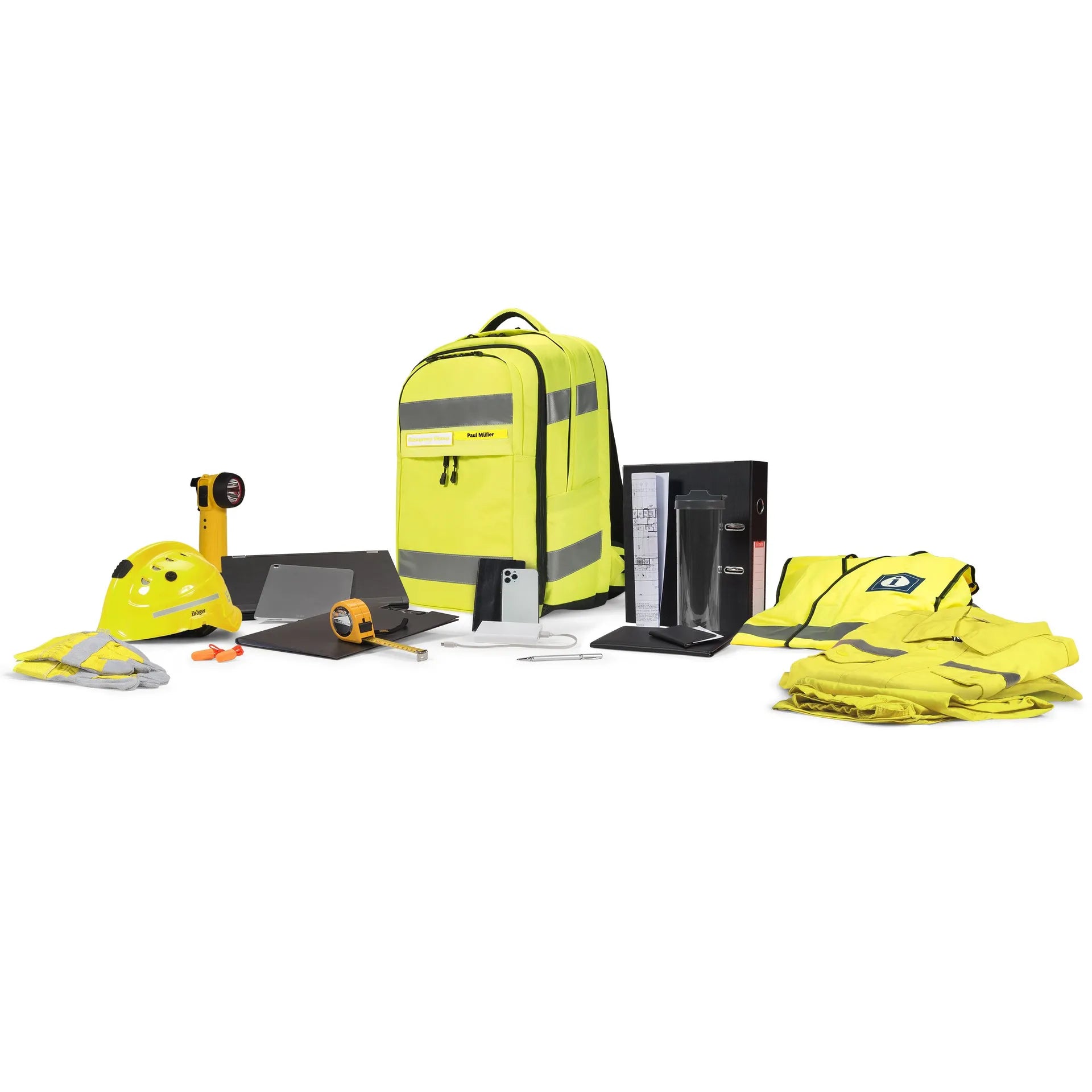 BASE XXO Backpacks Backpack HI-VIS zaino 32-38 L giallo alta visibilità
