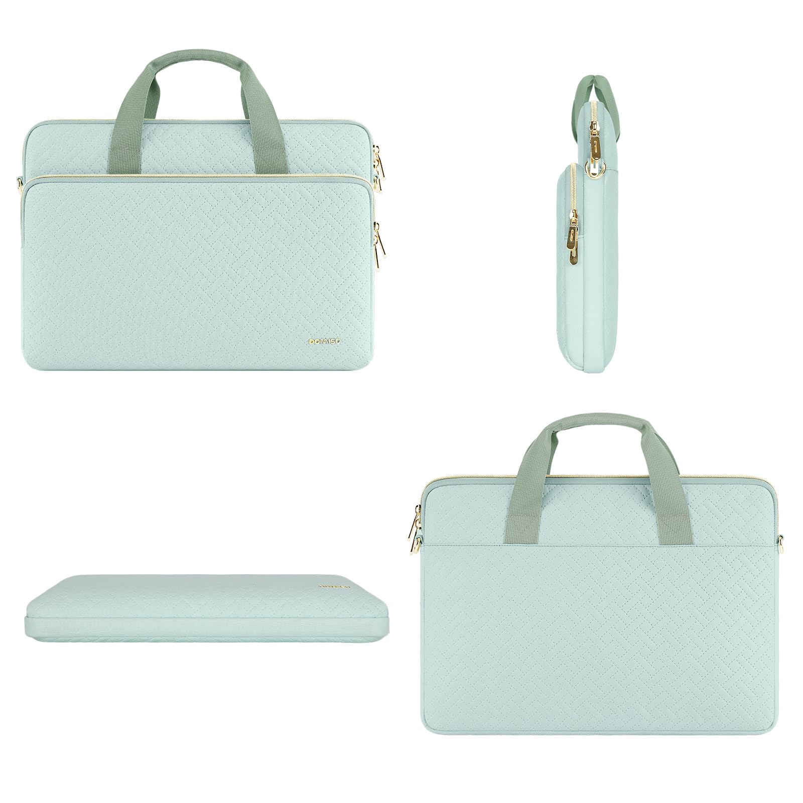 Domiso Laptop Briefcase 14 pollici borsa laptop menta verde impermeabile