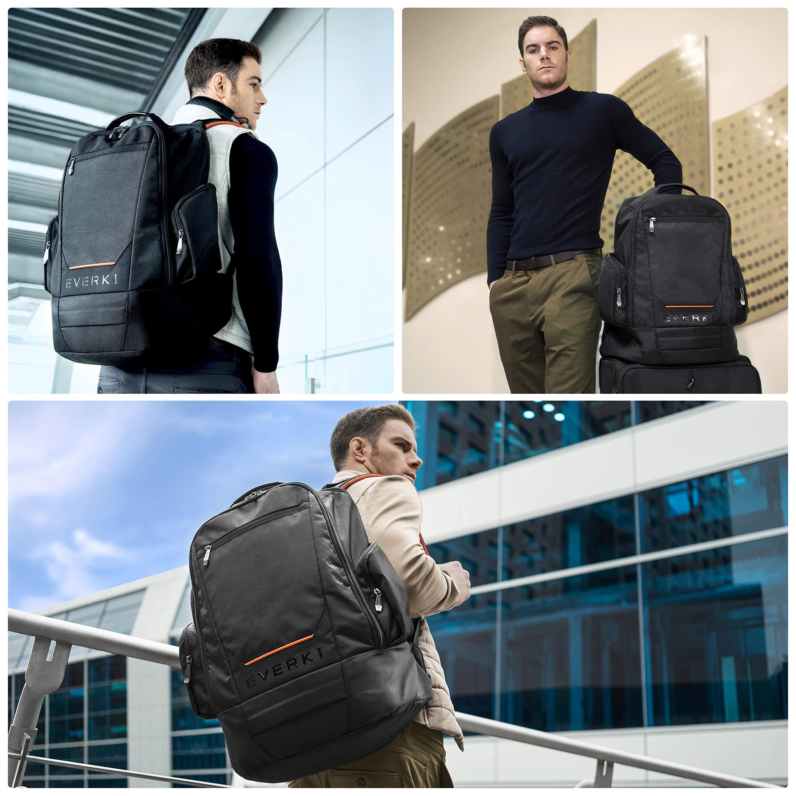 EVERKI Zaini per Portatile ContemPro 117 Backpack zaino laptop nero 42 L