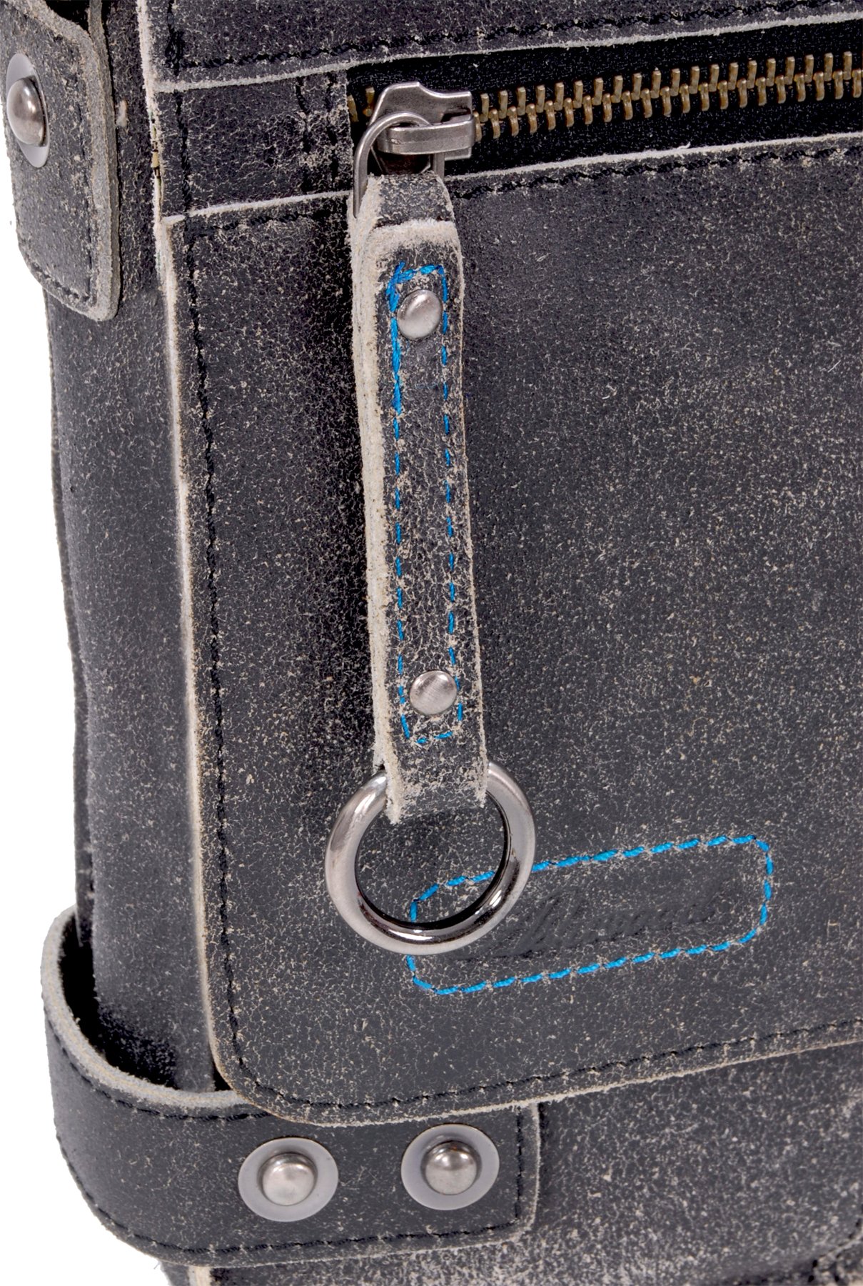 Ashwood Camden 8351 borsa messenger nera in pelle vintage