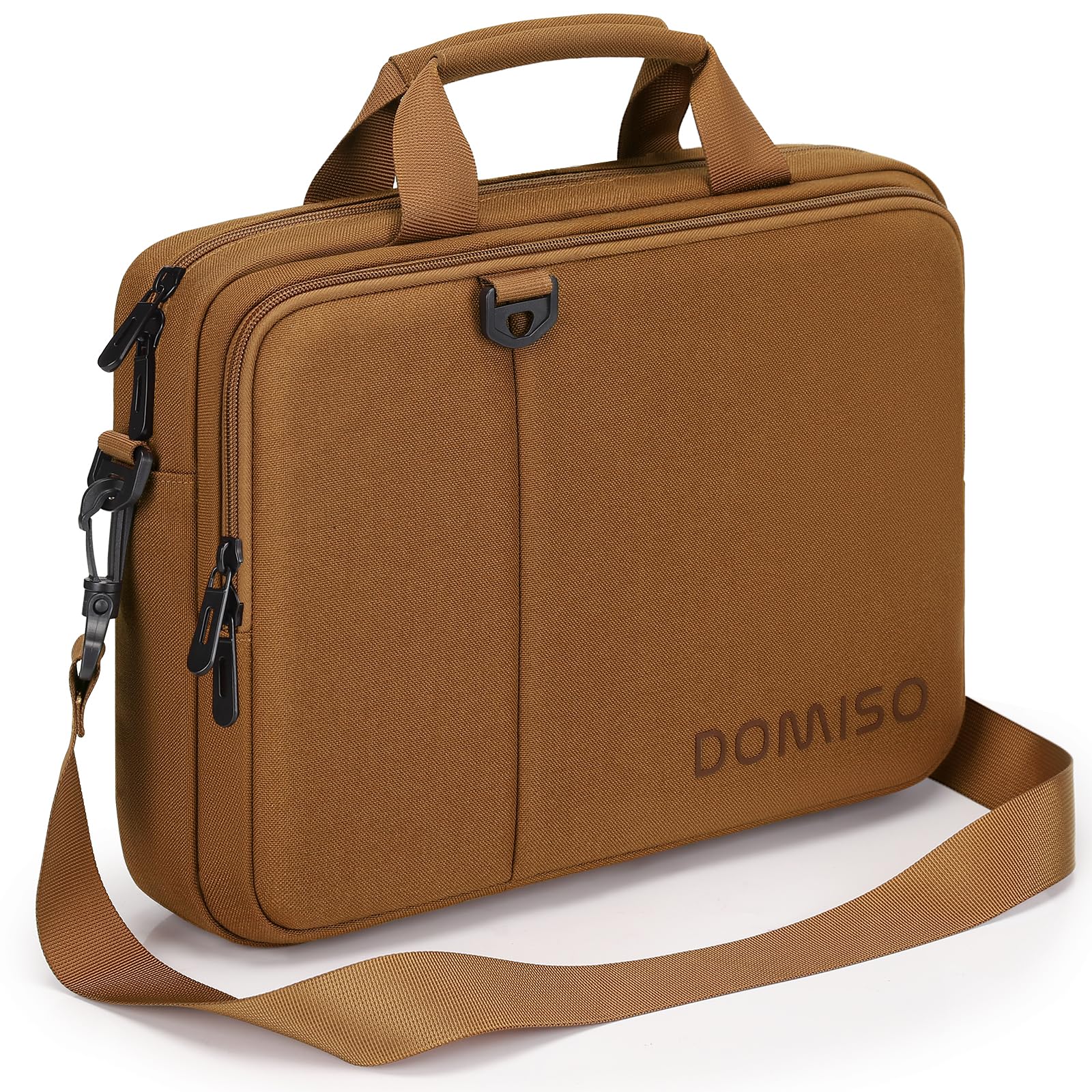 Domiso Laptop Briefcase 15,6 pollici borsa laptop marrone impermeabile