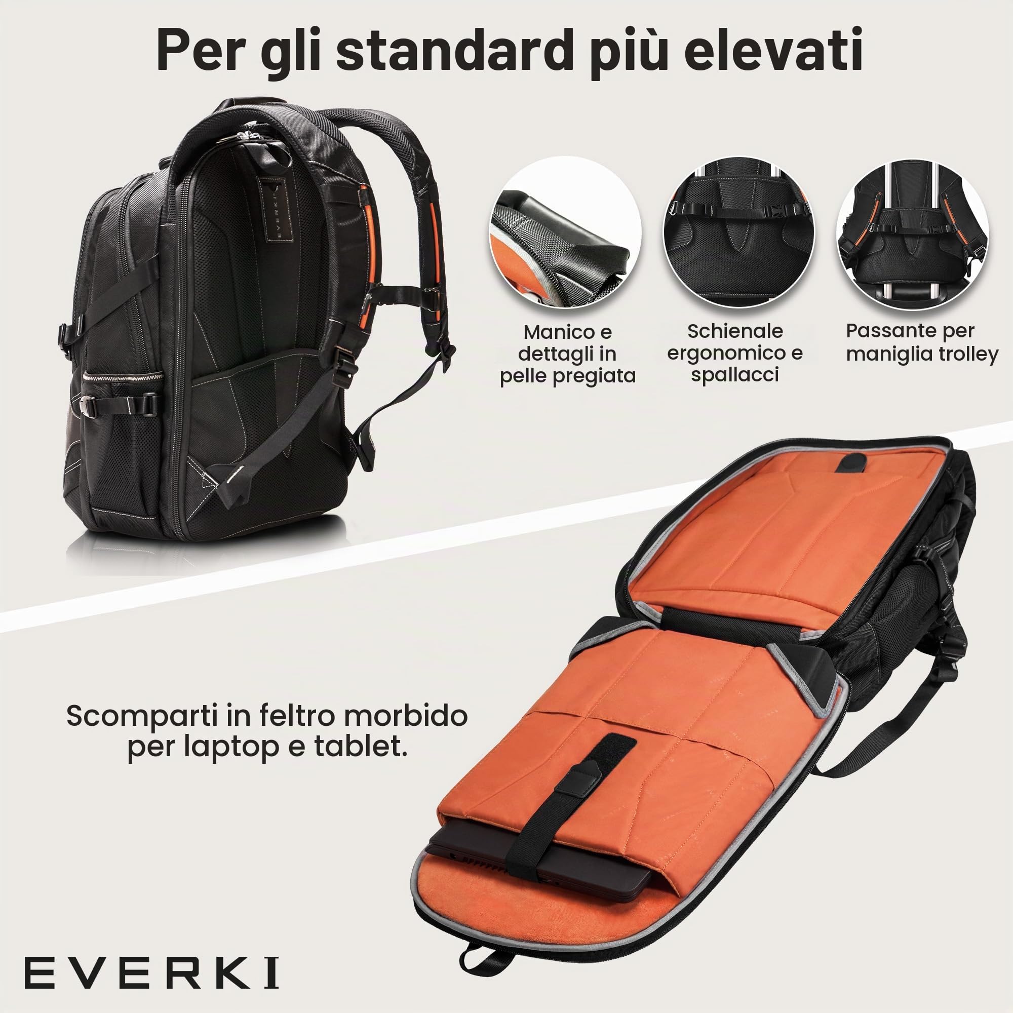 EVERKI Zaini per Portatile EKP133B Concept 2 zaino laptop 17" nero RFID