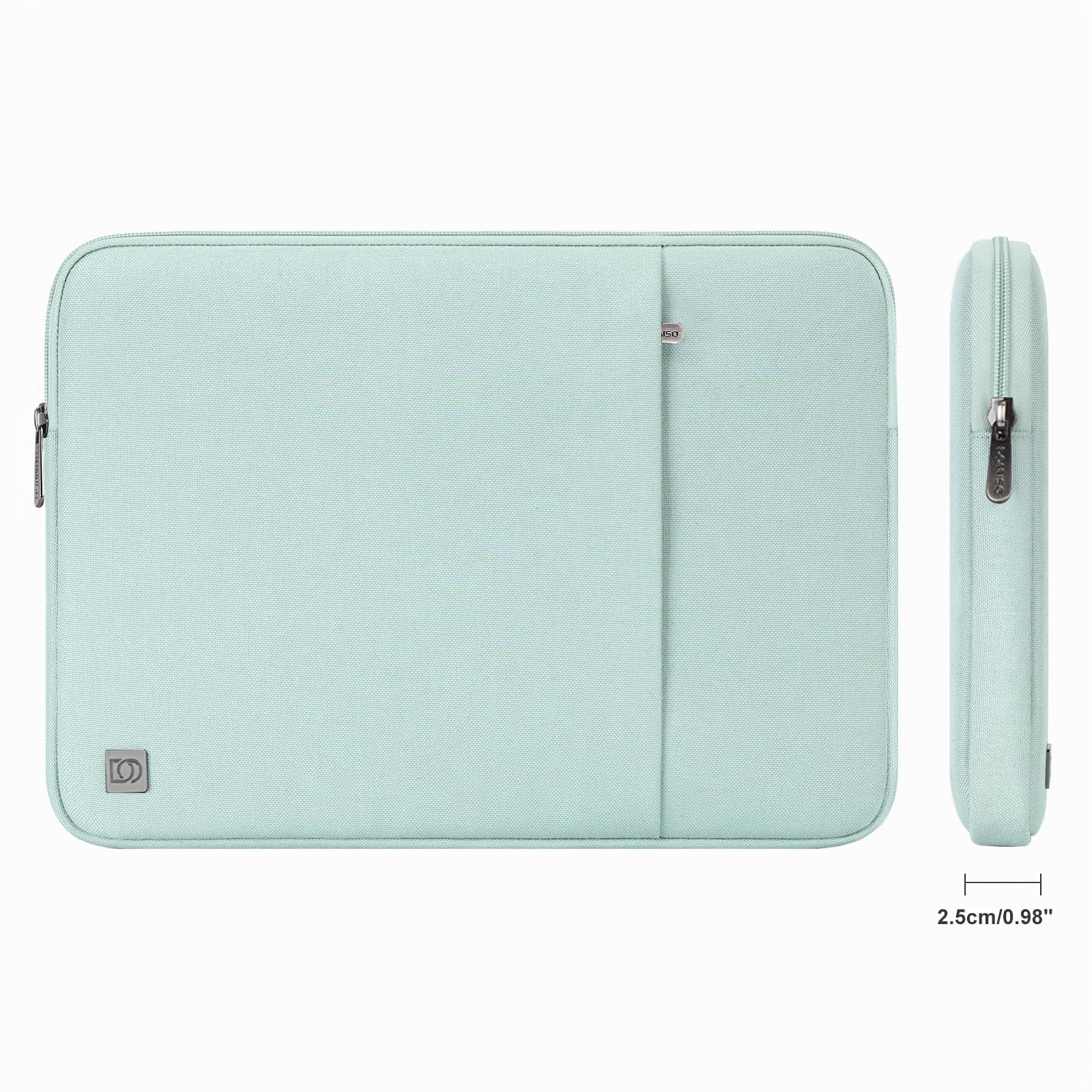 Domiso Laptop Sleeve 14 pollici custodia menta verde imbottita