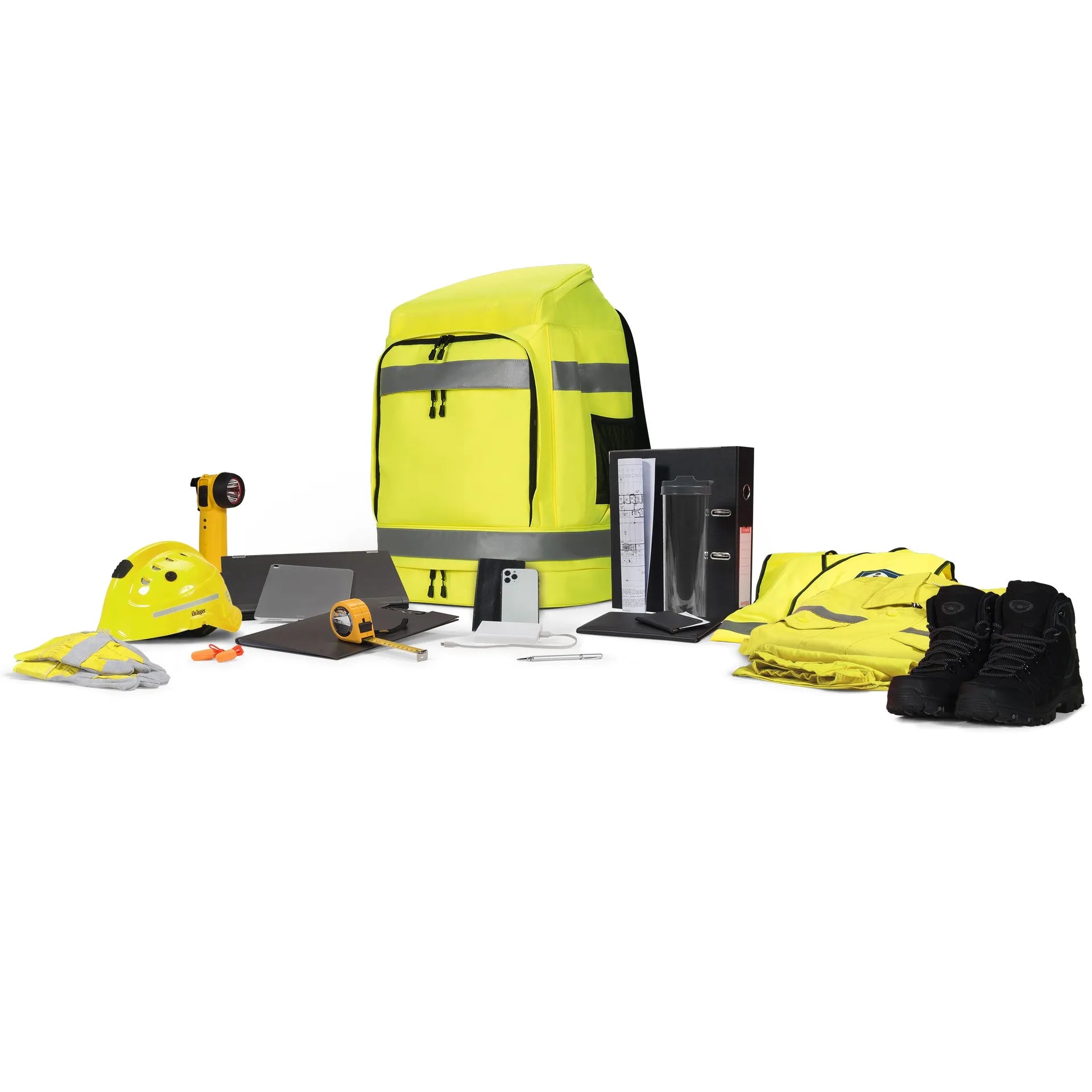 BASE XXO Backpacks Backpack HI-VIS 65 Litre Yellow zaino 65 litri alta visibilità
