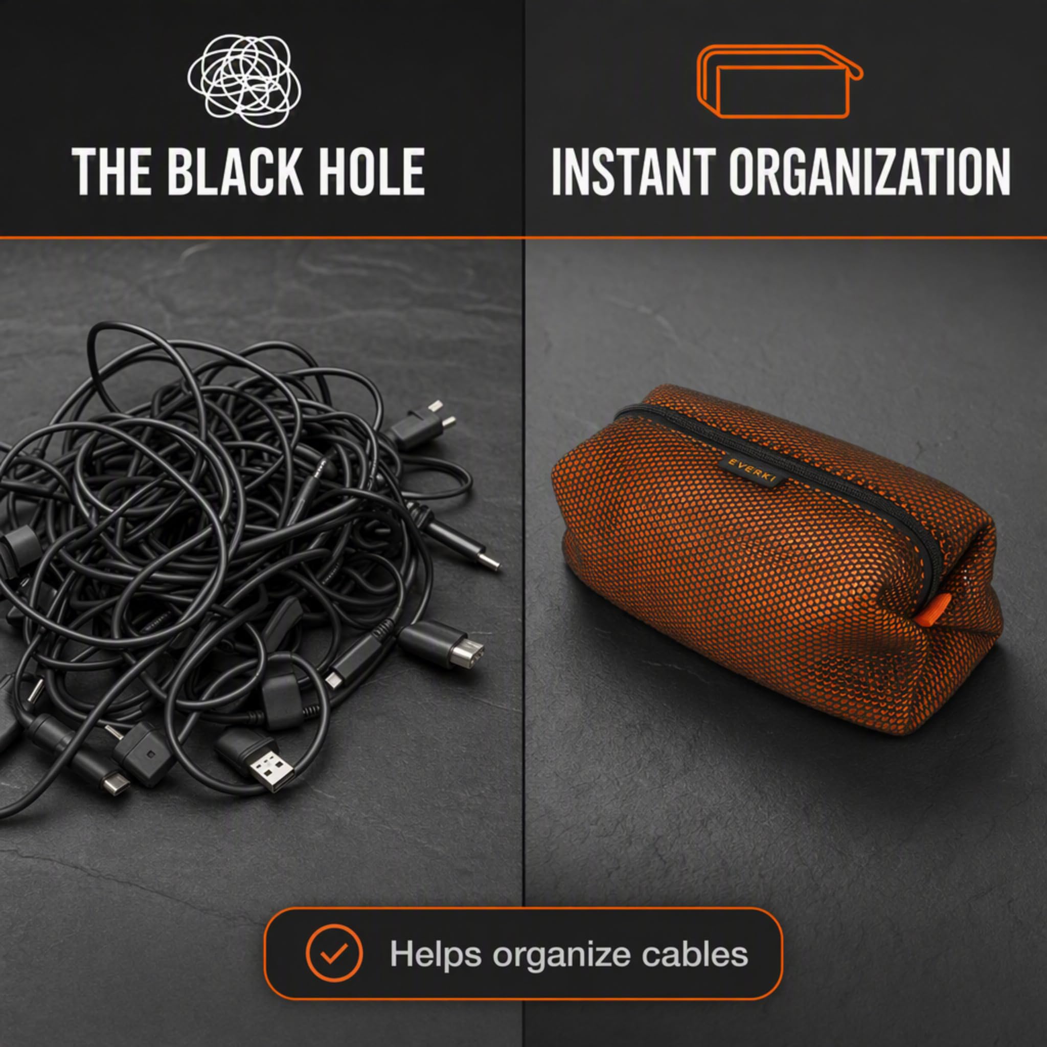 EVERKI Custodie per Portatile Pouch custodia accessori arancione in rete