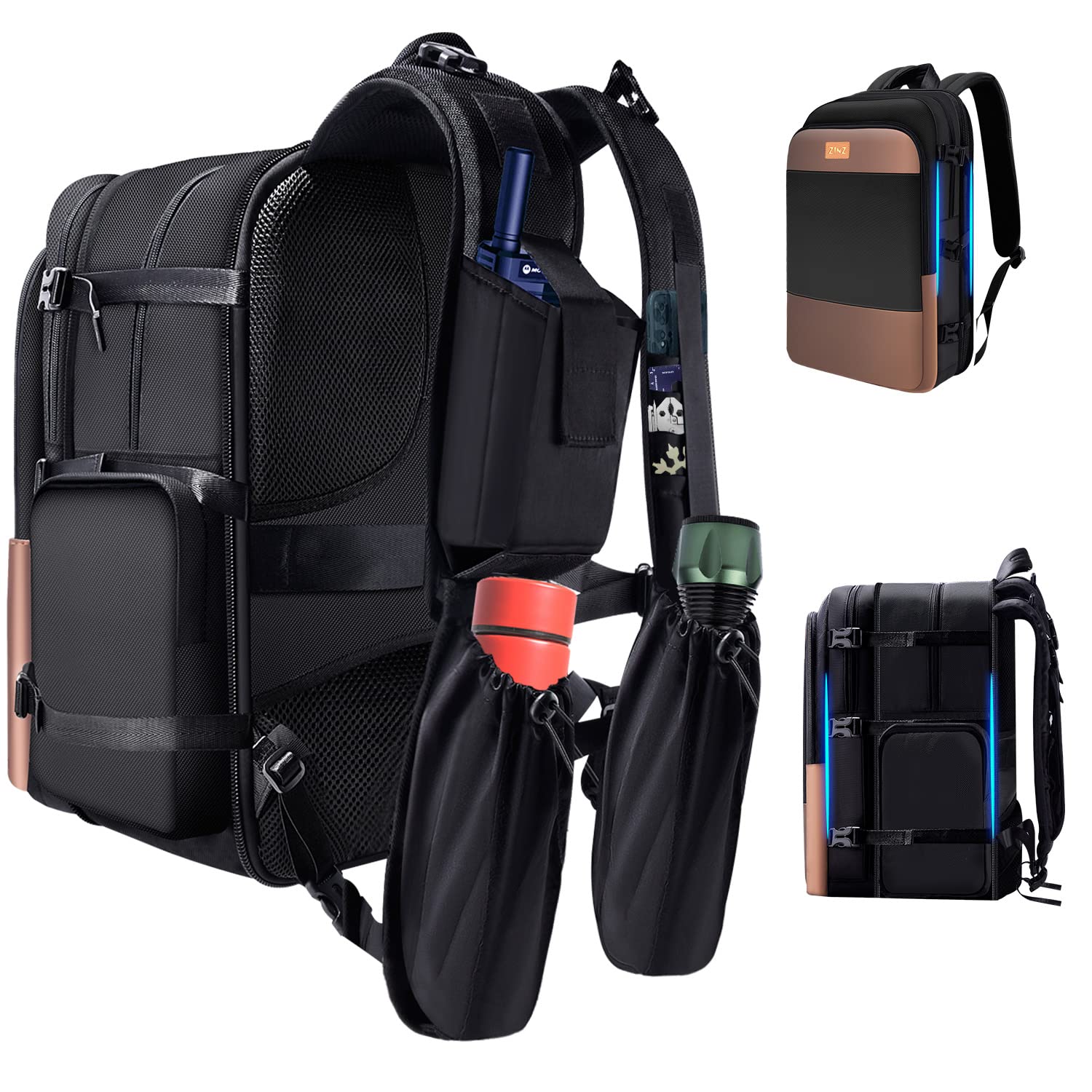 ZINZ Backpacks zaino sottile ed espandibile 15,6 pollici per laptop