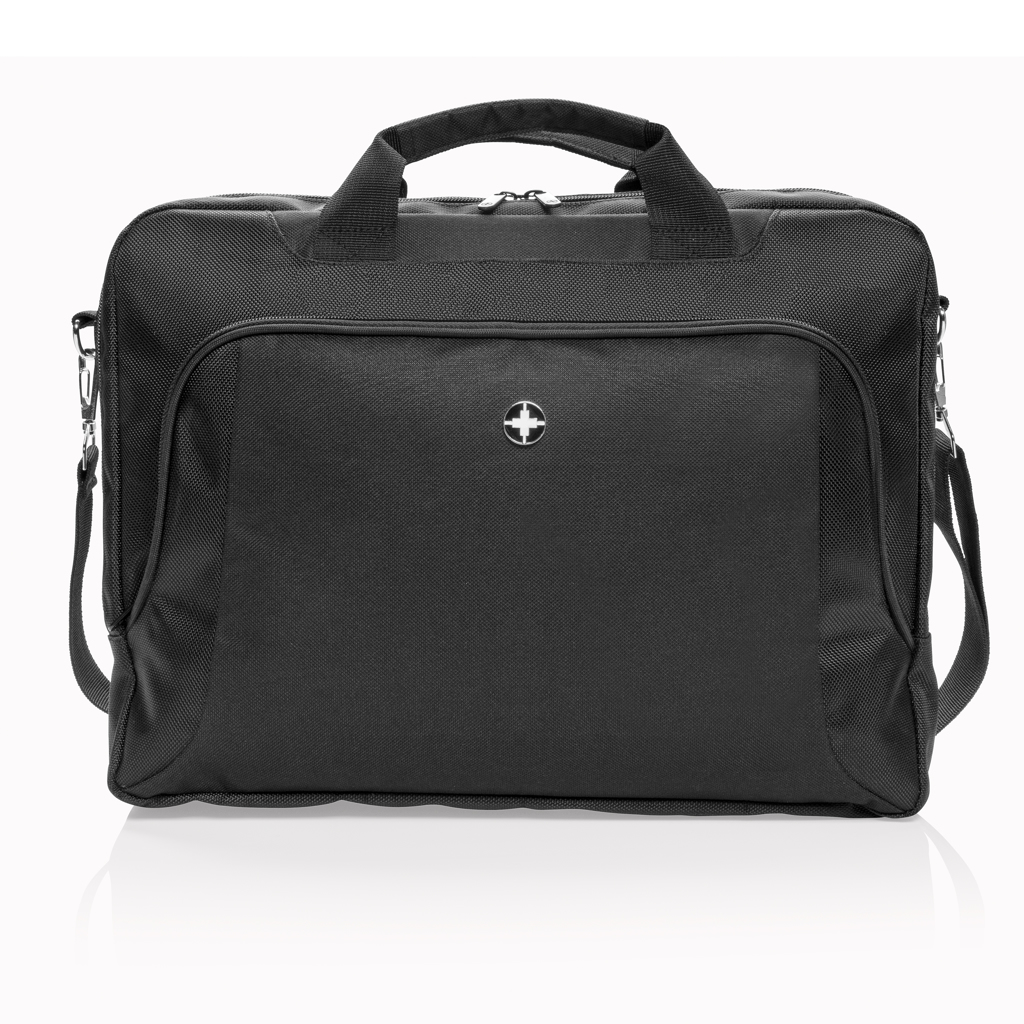 Swiss Peak Borse porta PC Borsa porta PC da 15″ deluxe borsa nero 1680D