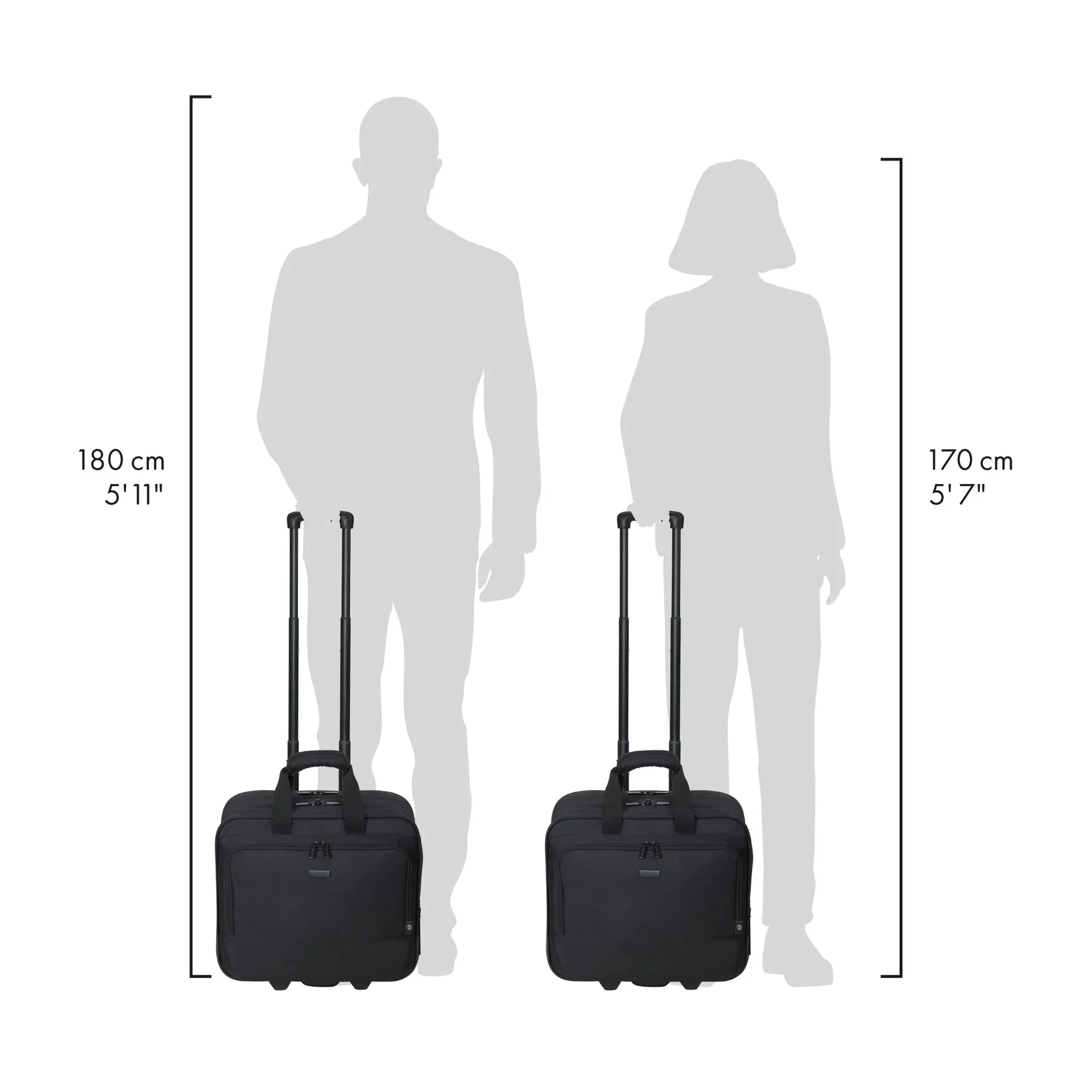 BASE XXO Laptop Bags Laptop Roller Top Traveller Eco BASE 13-16 borsa trolley nera