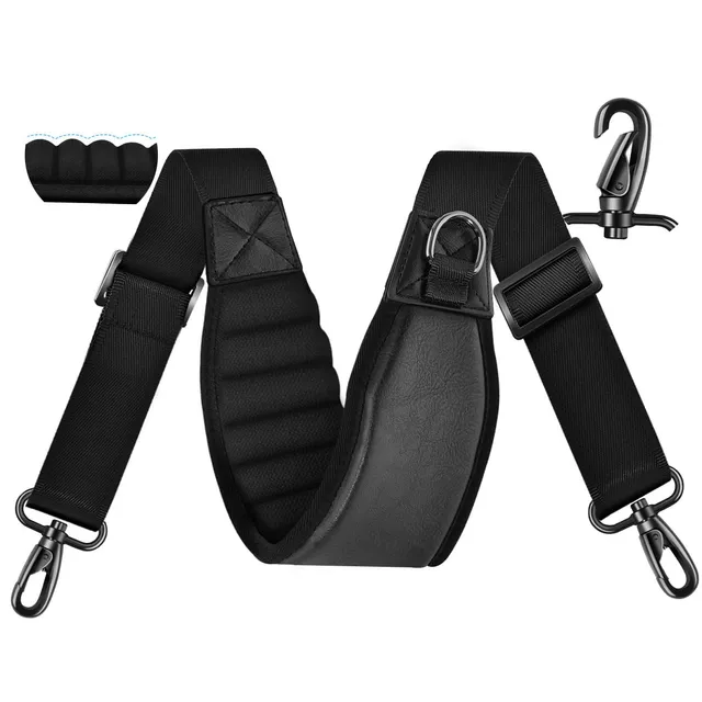ZINZ Shoulder Pads Tracolla da 67" con design spesso imbottito, nera