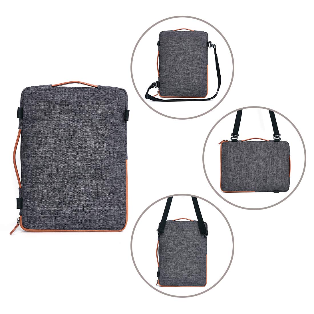 Domiso Laptop Sleeve 10,1 Pollici custodia laptop grigio scuro impermeabile