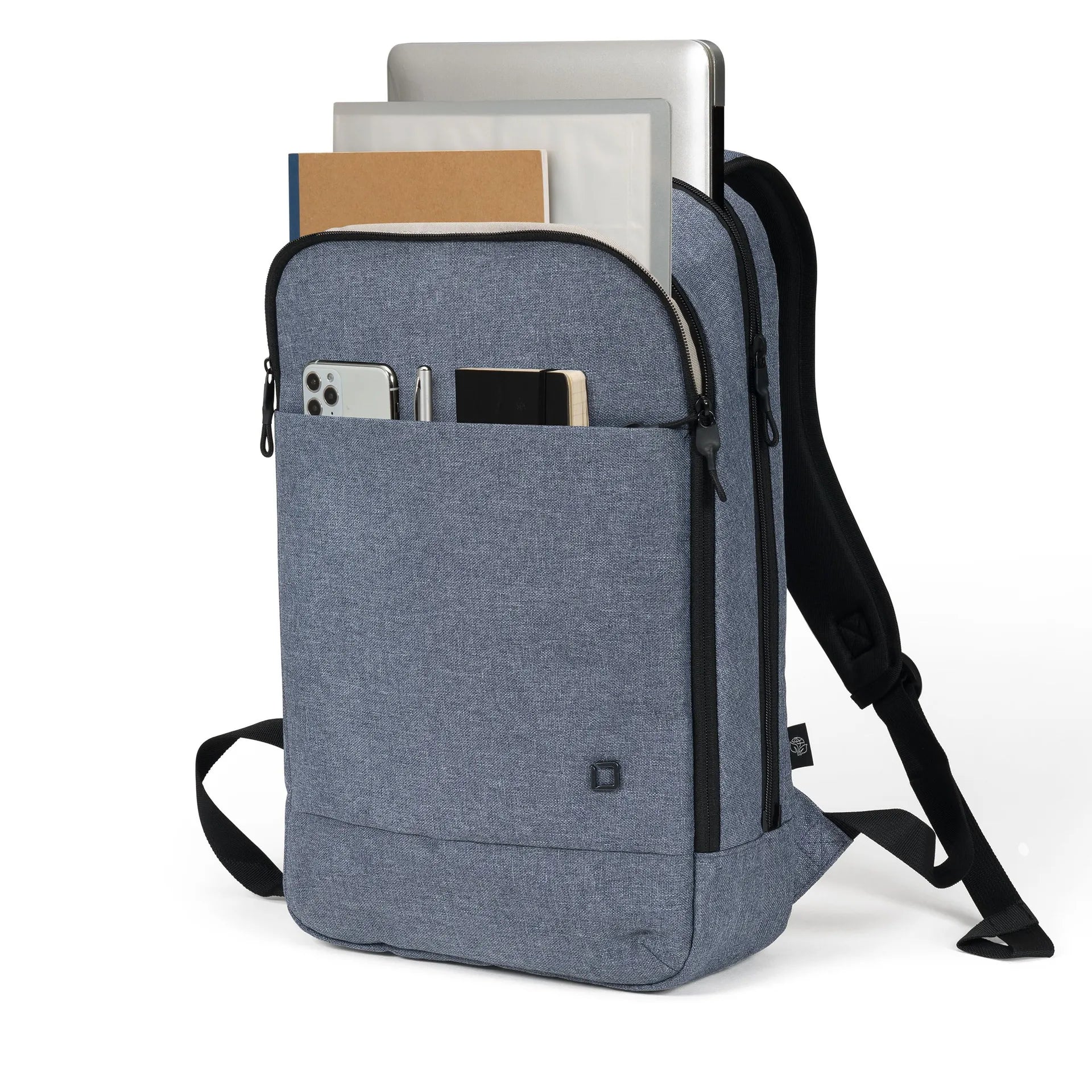 BASE XXO Backpacks Eco Backpack Slim MOTION 13-16 zaino Blue Denim idrorepellente