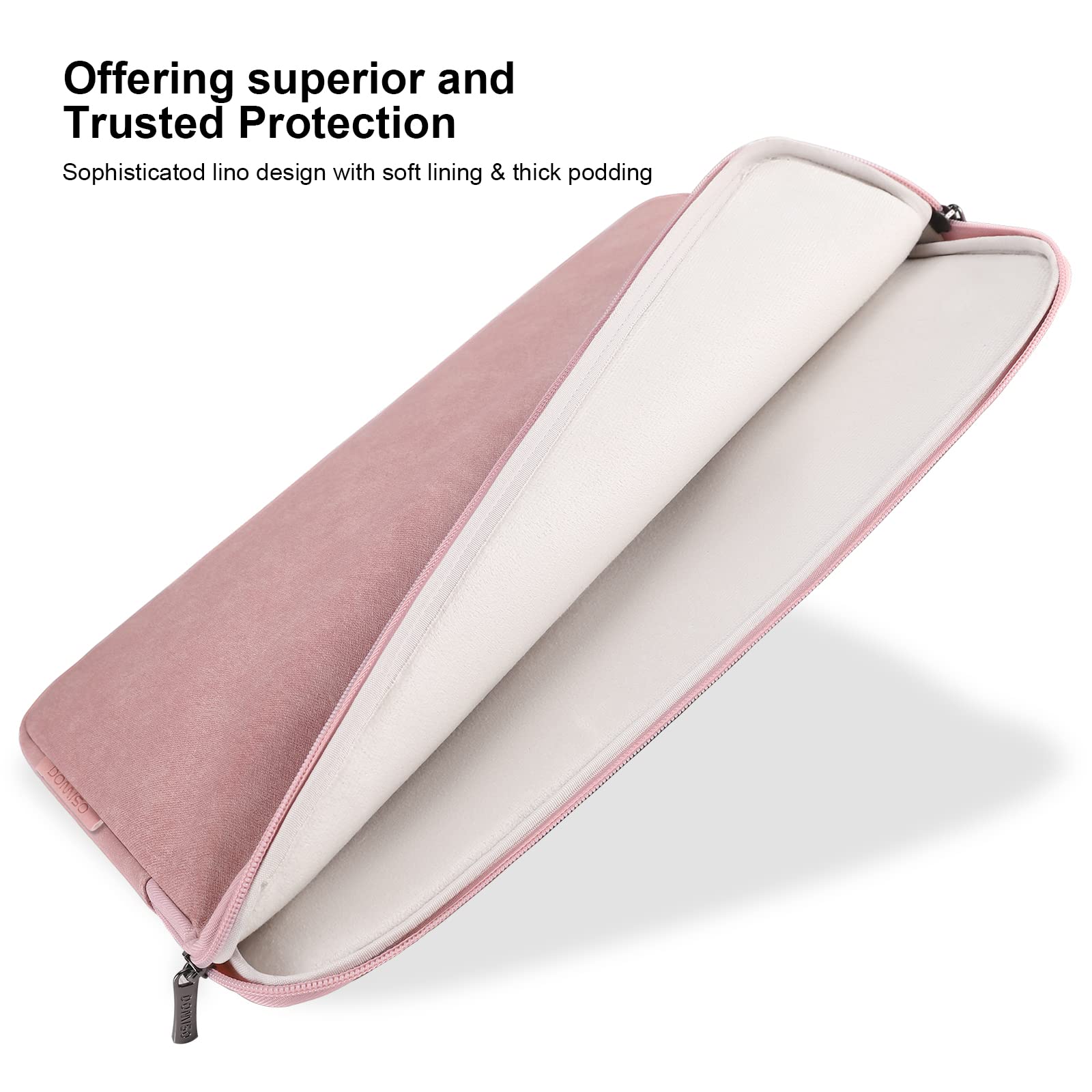 Domiso Laptop Sleeve 17.3 Pollici custodia laptop Rosa impermeabile
