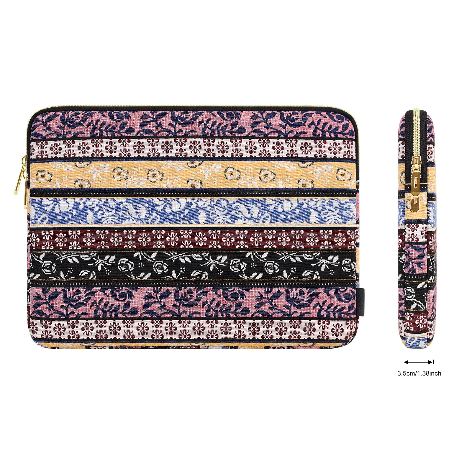 Domiso Laptop Sleeve 17,3 Pollici Custodia Impermeabile Strisce Rosa