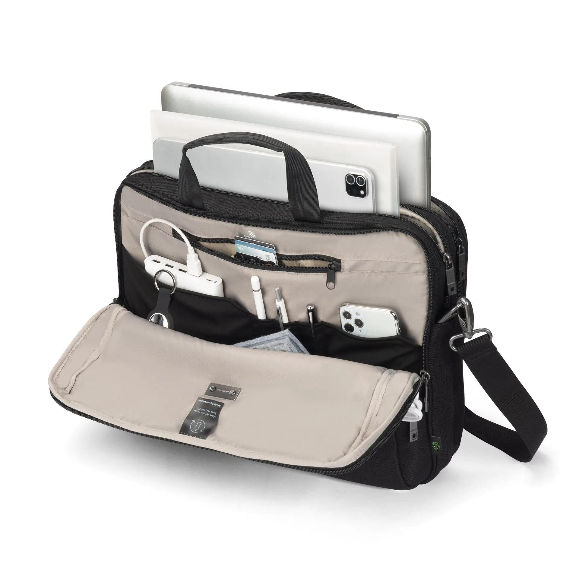 BASE XXO Laptop Bags Top Traveller FIVE zaino 14-16″ in PET riciclato