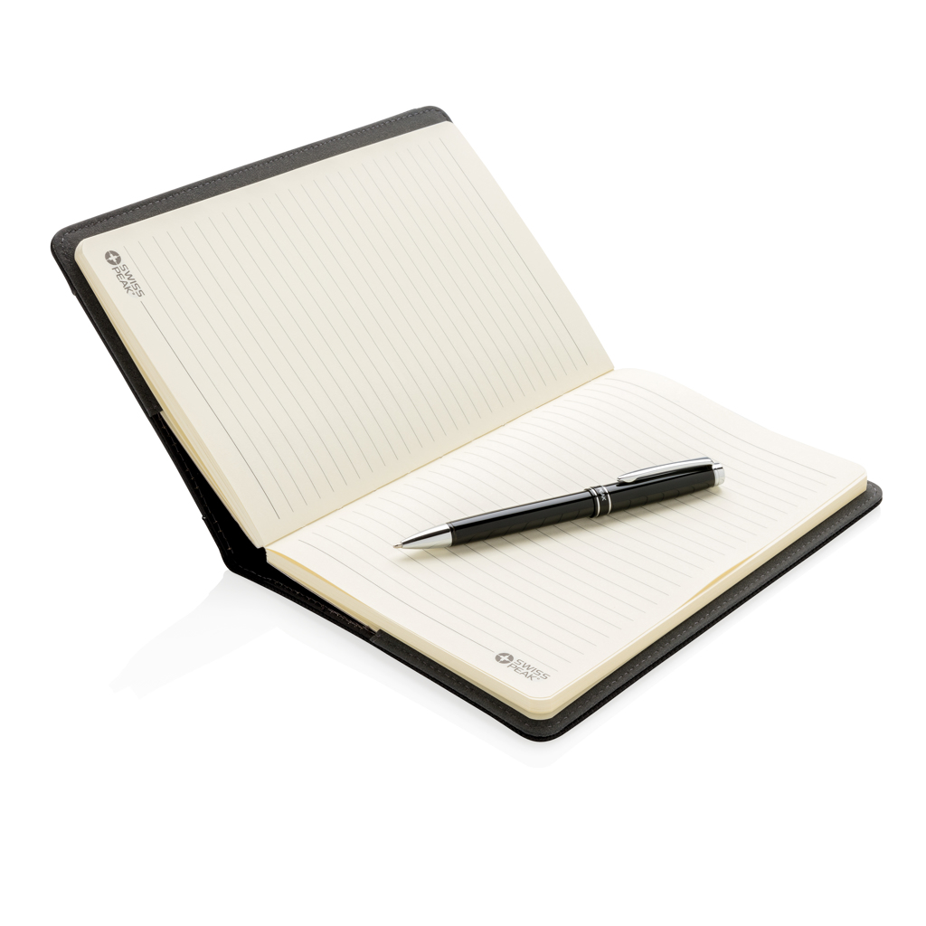 Swiss Peak Ufficio & Scrittura Set penna e taccuino set regalo nero 1680D