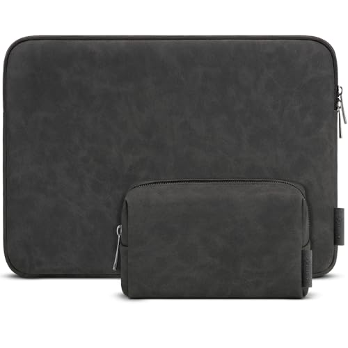 DOMISO Laptop Sleeve 13,3 pollici custodia laptop nera impermeabile