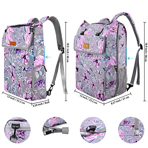 ZINZ Backpacks zaino laptop espandibile viola per PC da 15,6 pollici