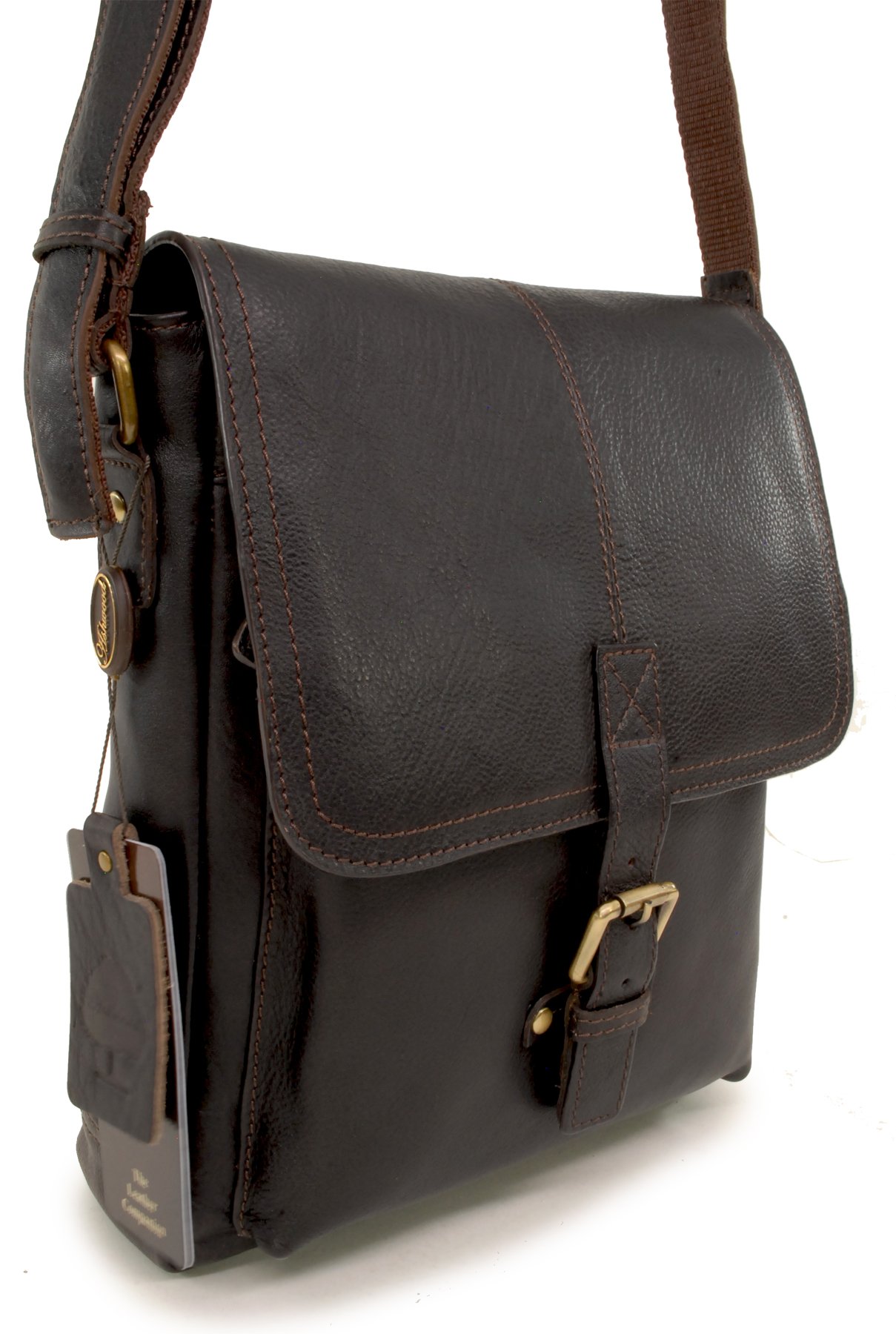 Ashwood Benjamin borsa messenger in pelle full grain